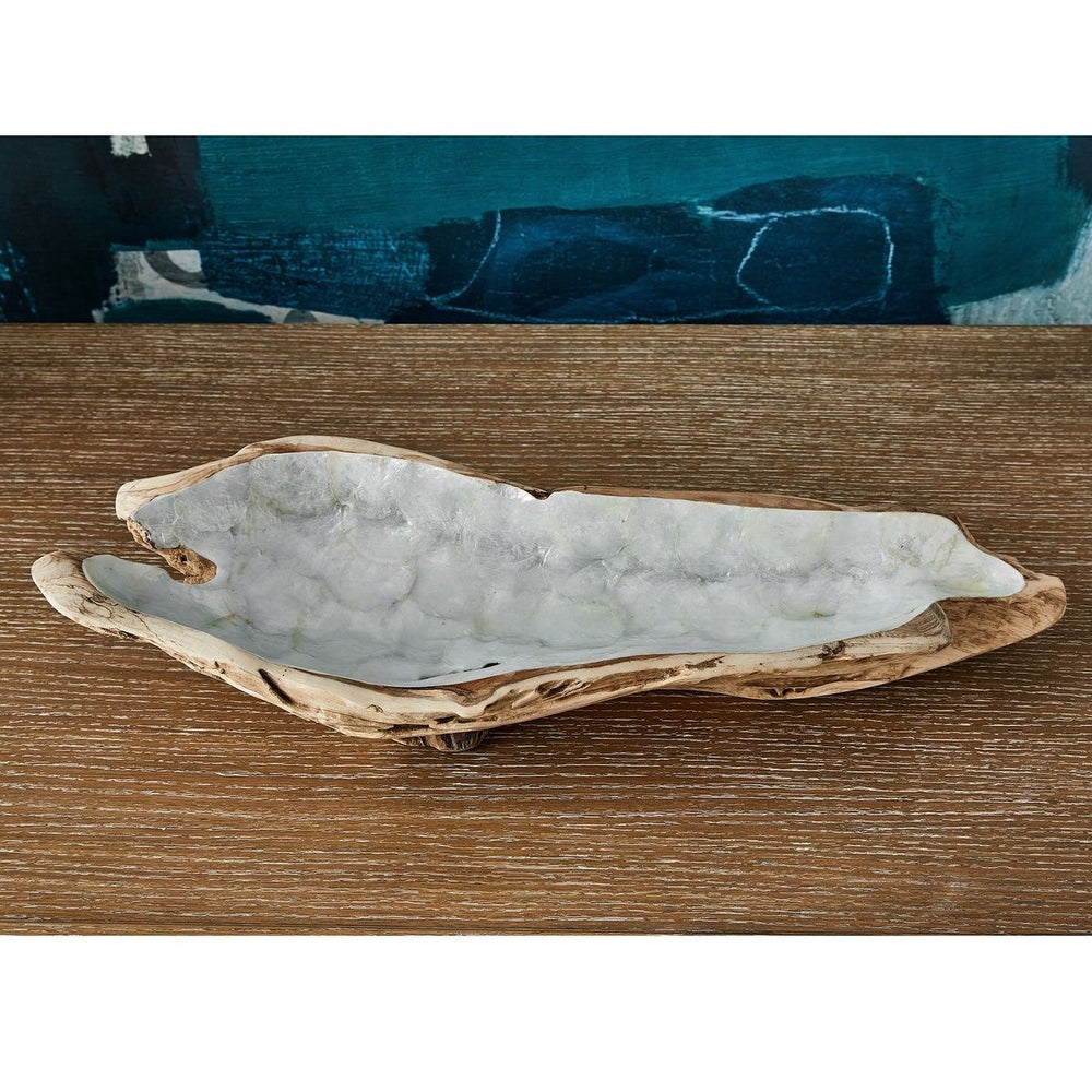 Pearl Forest Bowl in Blue Capiz by Uttermost