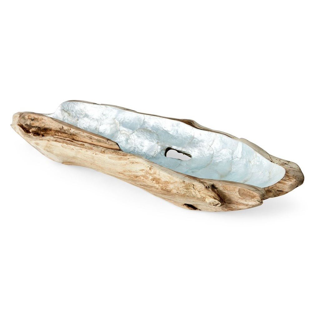 Pearl Forest Bowl in Blue Capiz by Uttermost