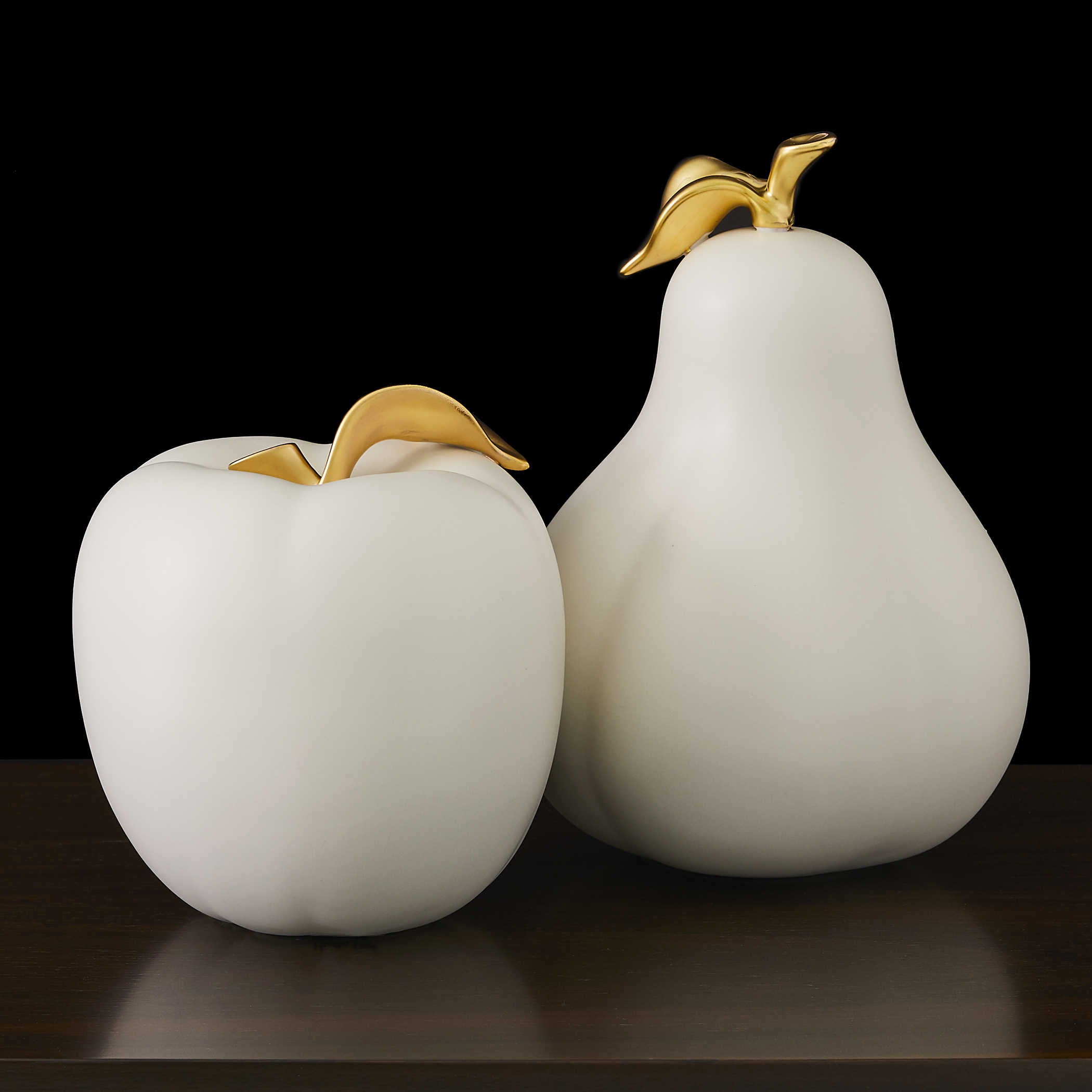 Apple and Pear Sculptures - Set of 2 by Uttermost
