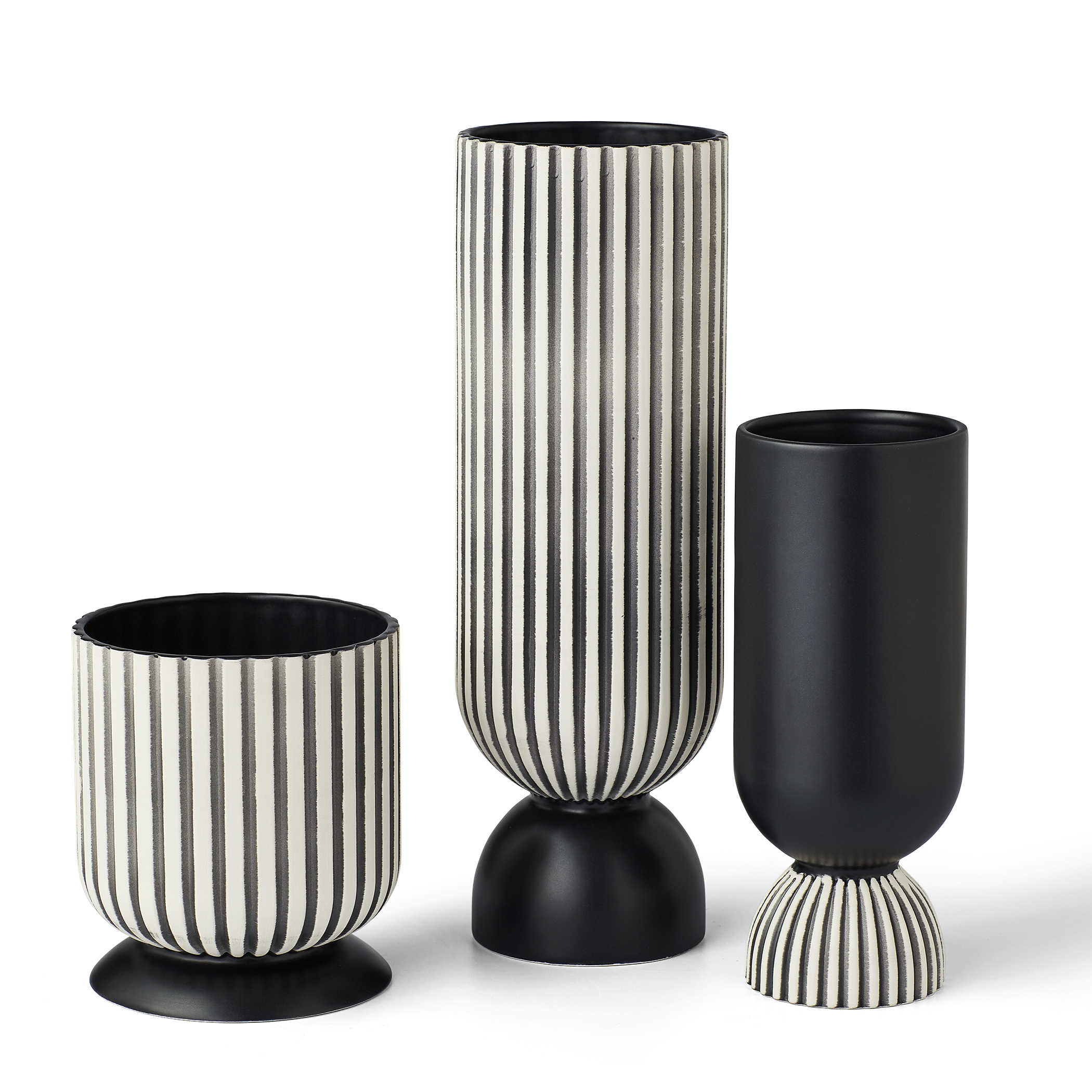 Channeled Vases - Set of 2 by Uttermost