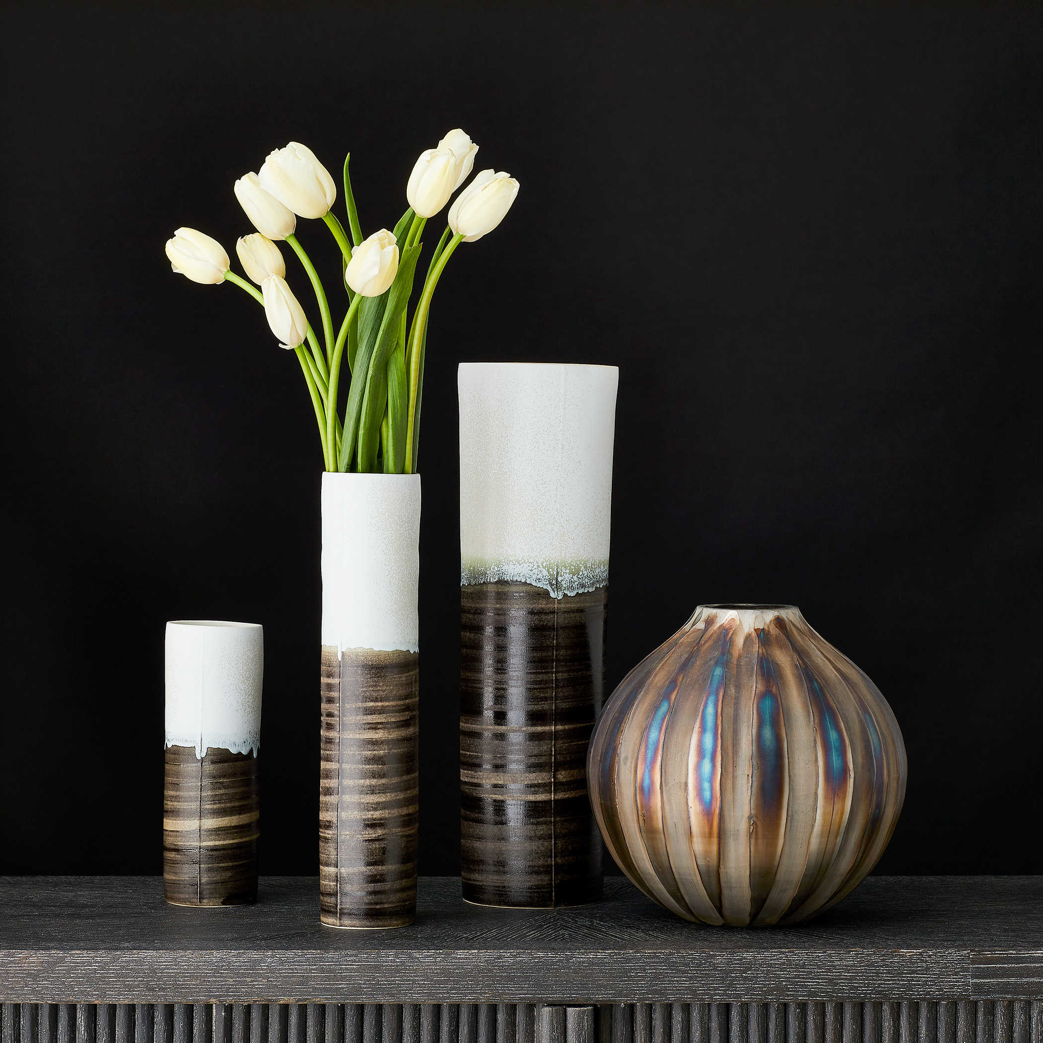 Ripple Vase - Bronze Small by Uttermost