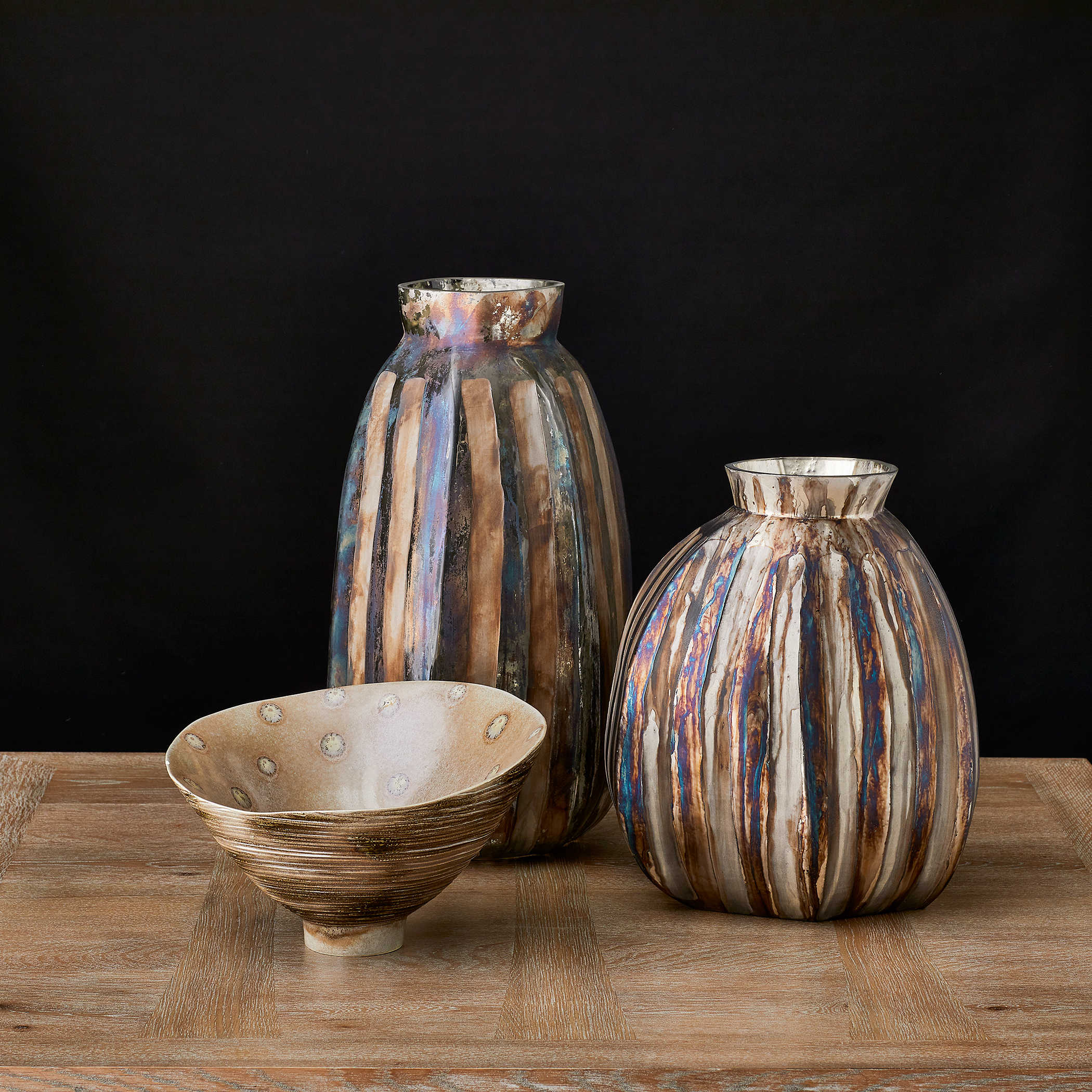 Ripple Vase - Bronze Medium by Uttermost