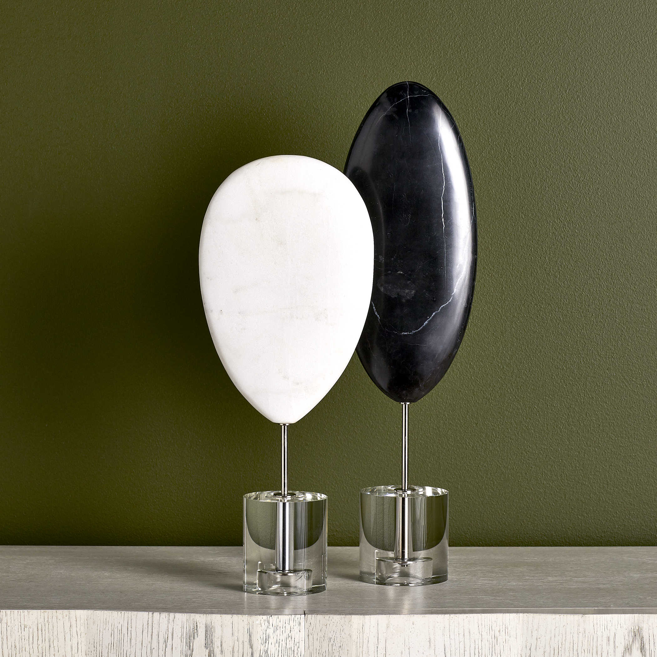 Ellipse Sculpture - White by Uttermost