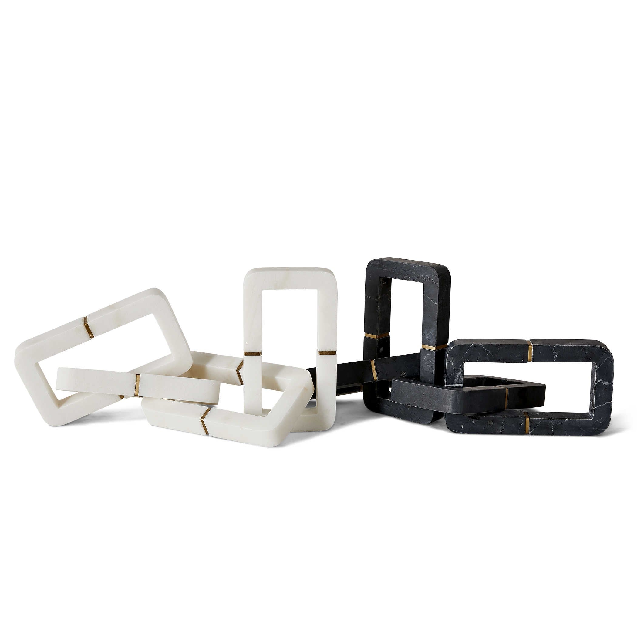 Connection Sculpture - Black and White Marble by Uttermost