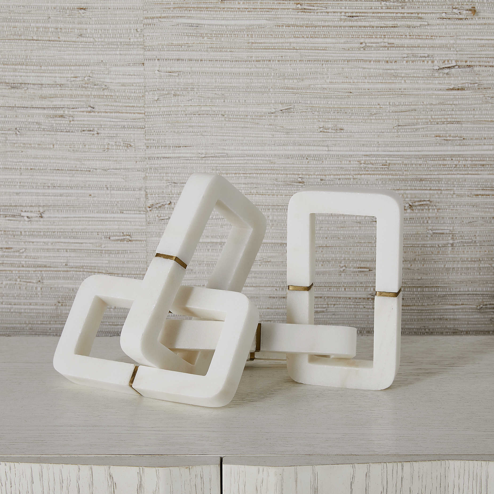 Connection Sculpture - White Marble by Uttermost