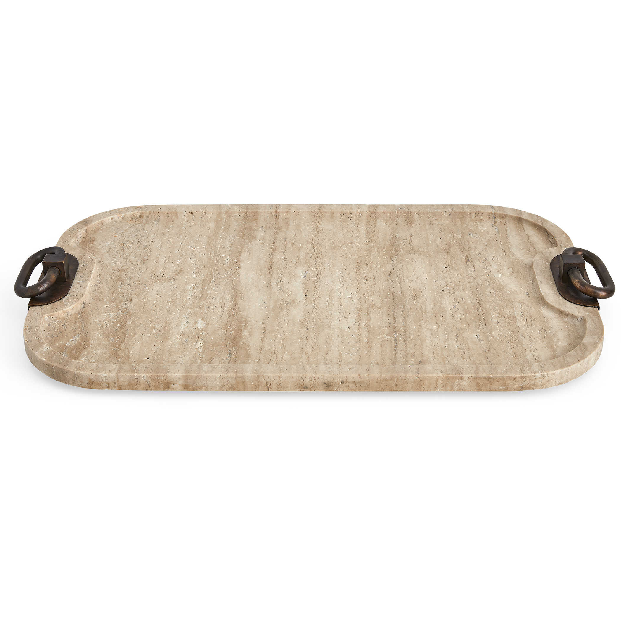 Hippodrome Tray in Travertine by Uttermost