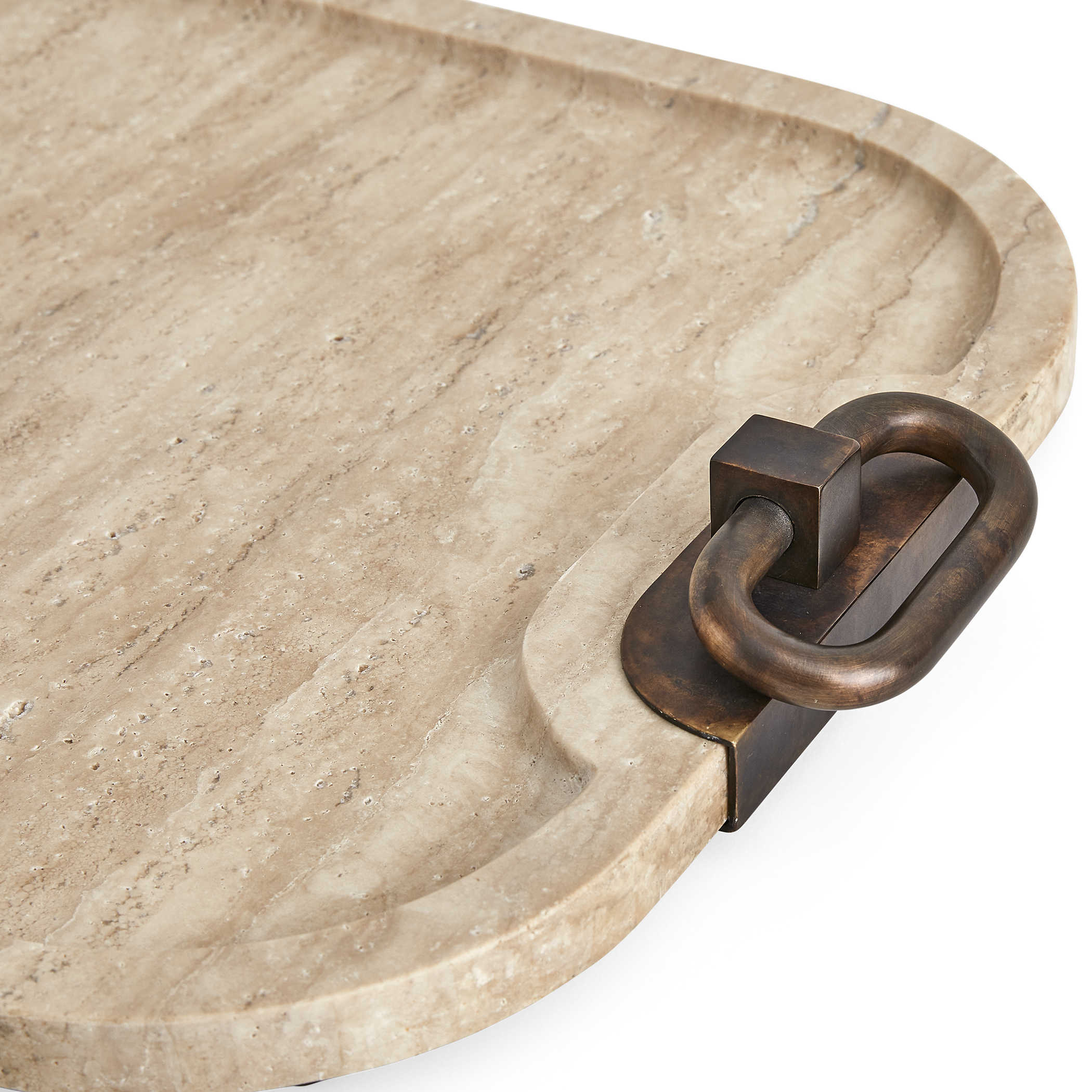 Hippodrome Tray in Travertine by Uttermost