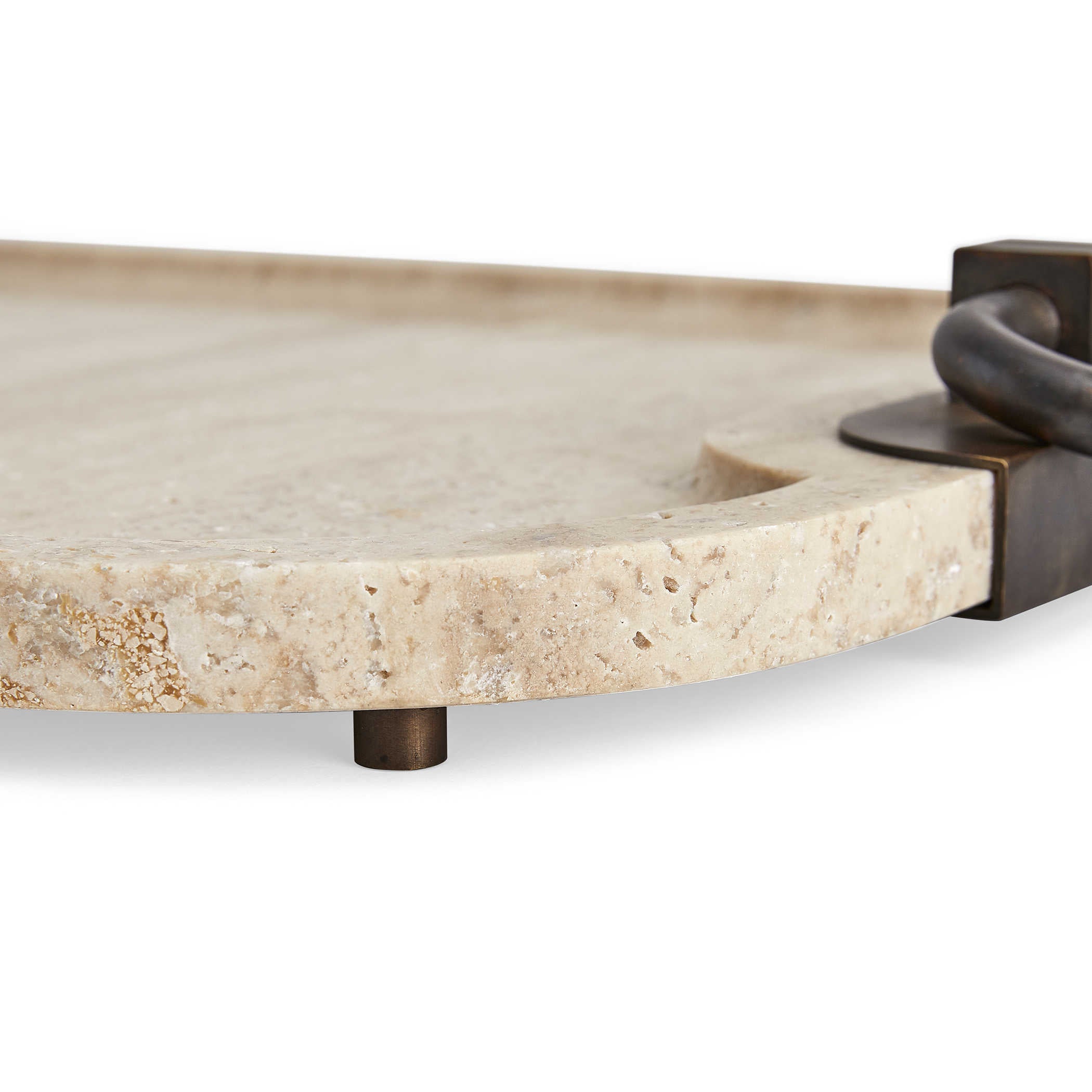 Hippodrome Tray in Travertine by Uttermost