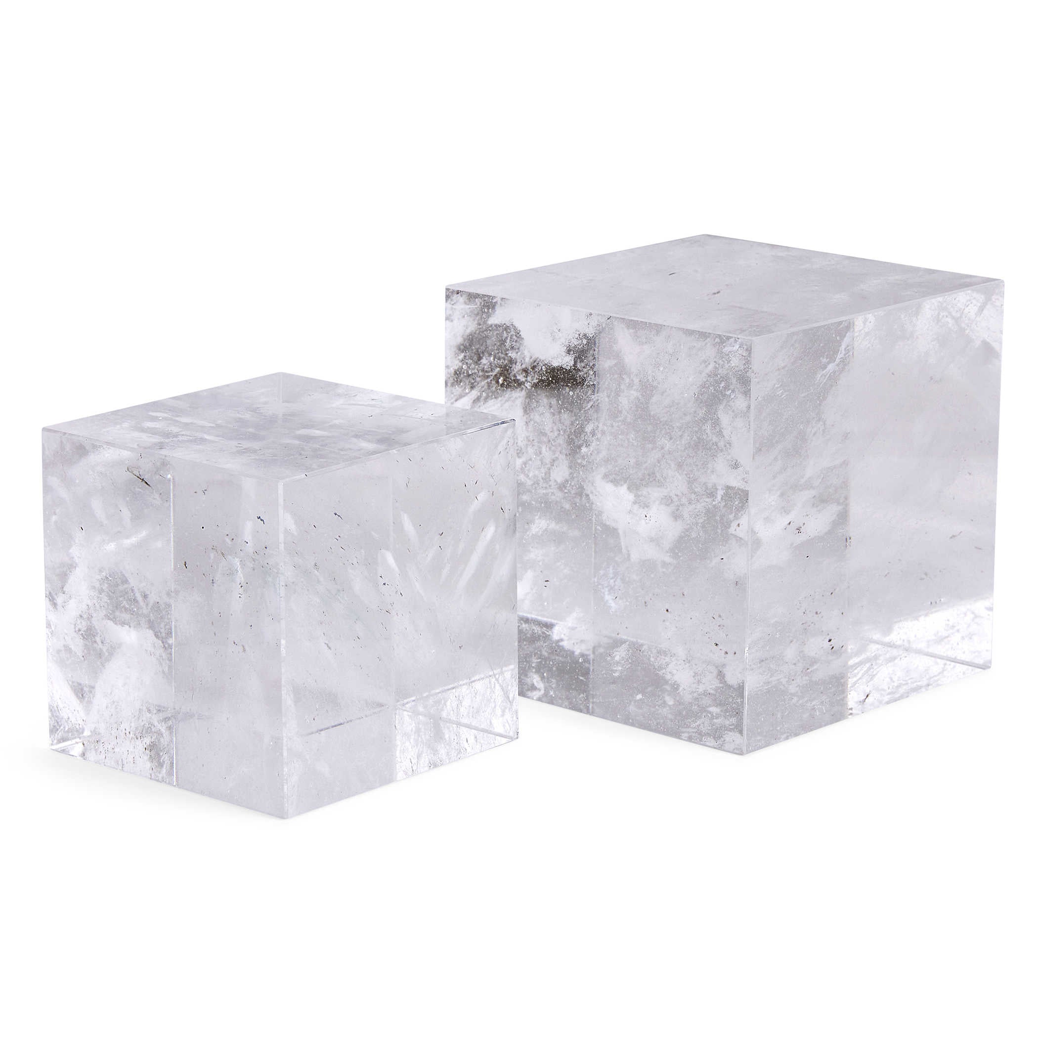 Cube Sculptures in Manmade Quartz - Set of 2 by Uttermost
