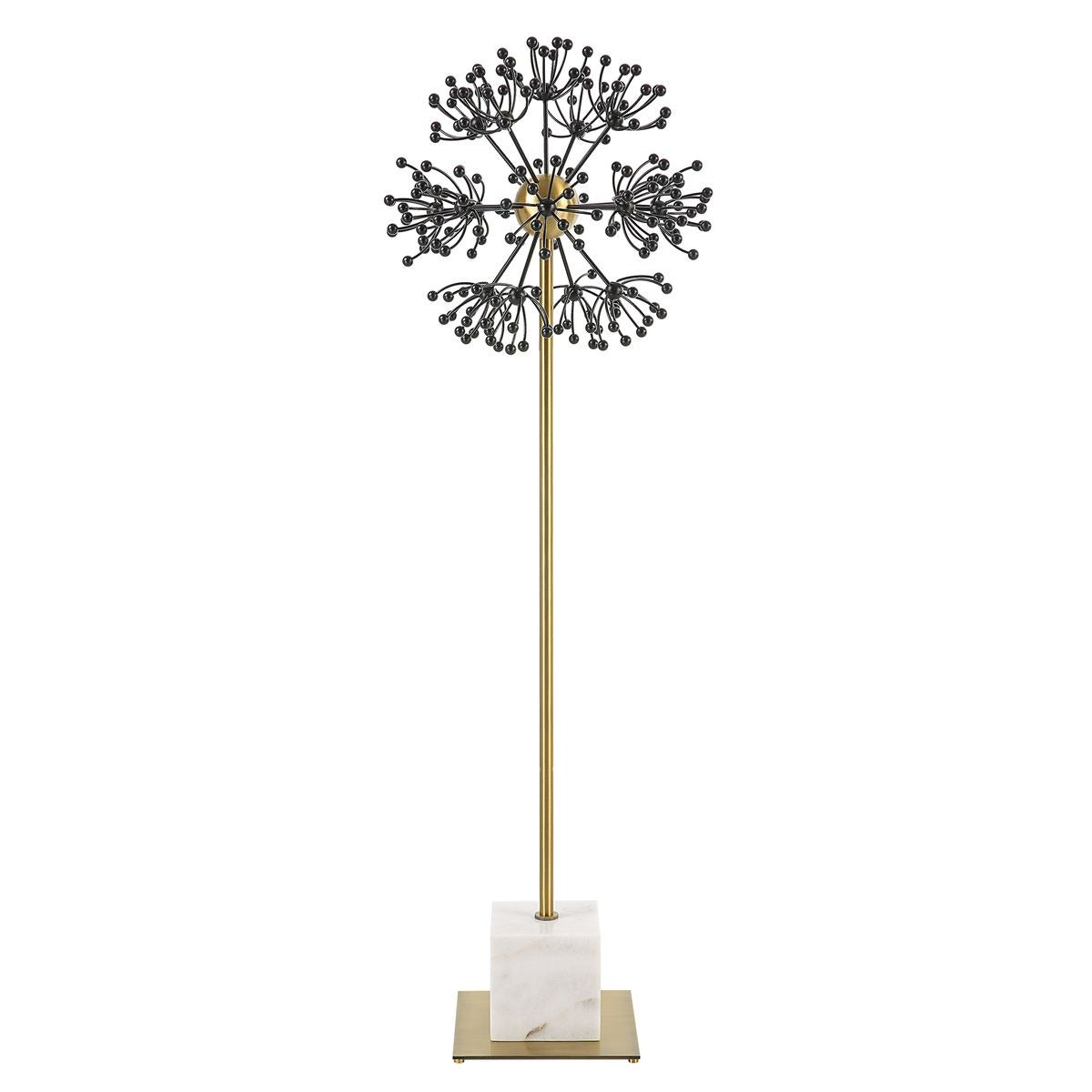 Contemporary Dandelion Sculpture in Black Metal by Uttermost