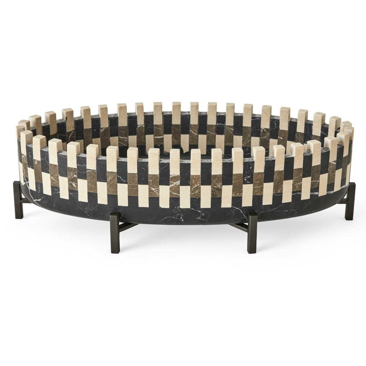Domino Marble Cachepot Bowl by Uttermost