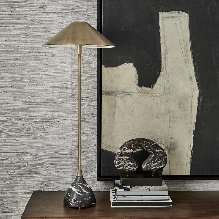 Modern Tunnel Vision Sculpture in Black Marble by Uttermost