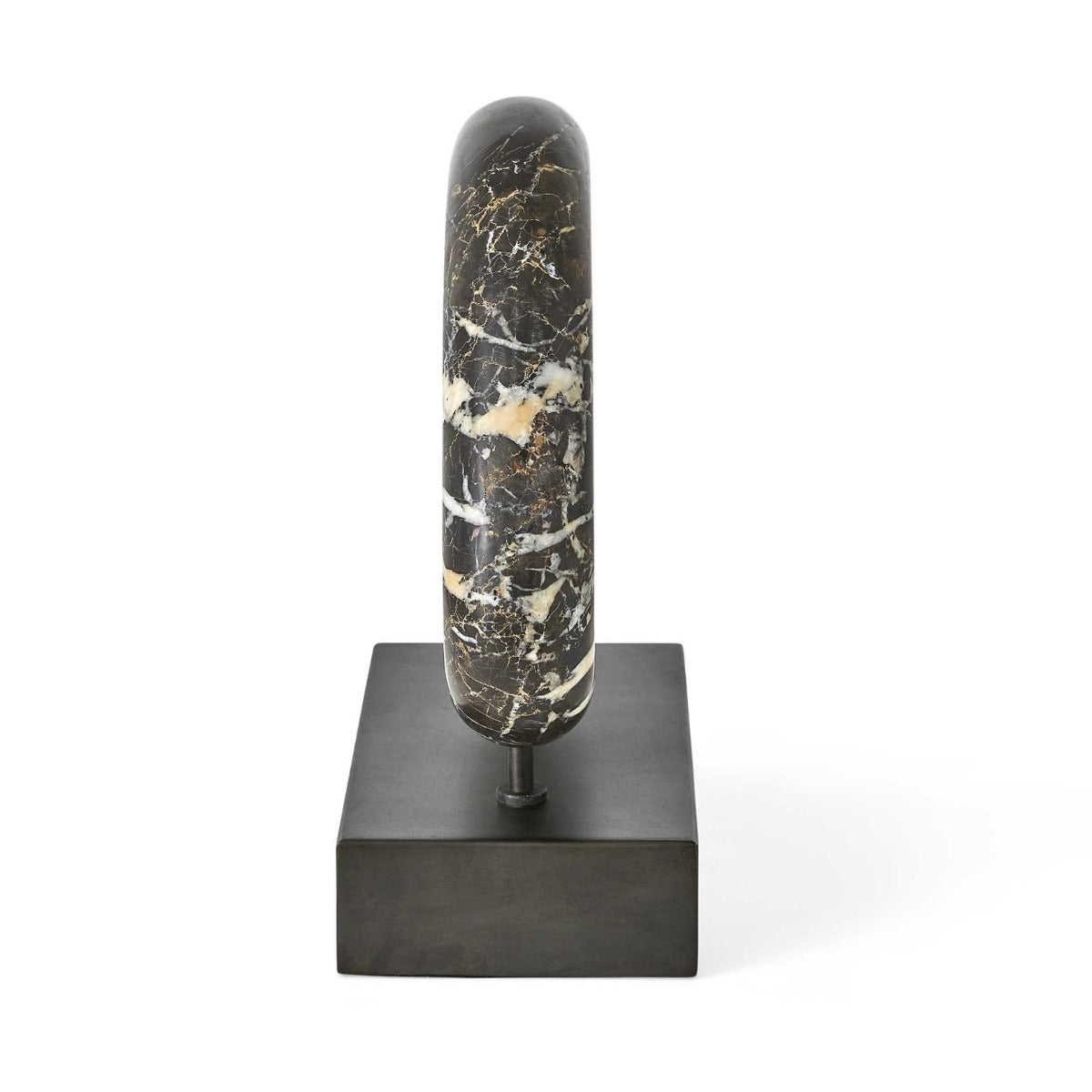 Modern Tunnel Vision Sculpture in Black Marble by Uttermost