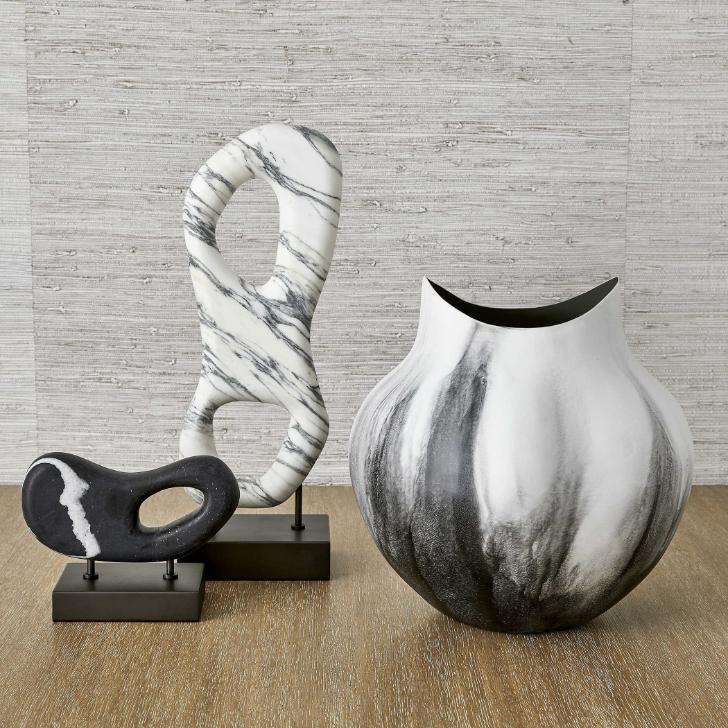 Double Vision Black & White Marble Sculpture by Uttermost