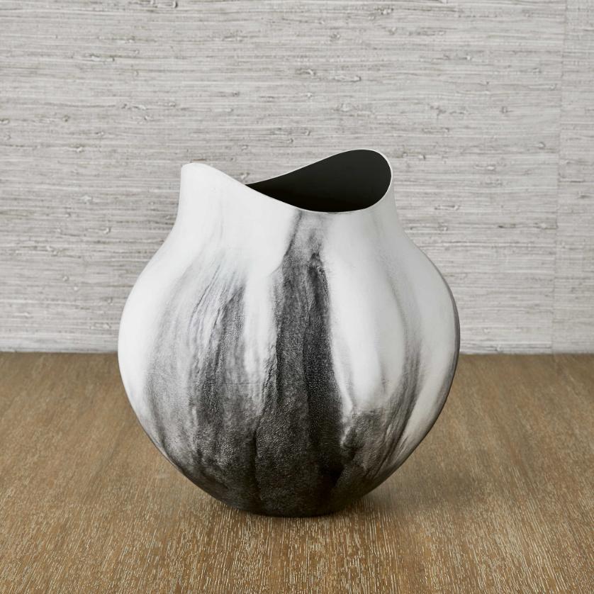 Vapor Vase Black & White by Uttermost