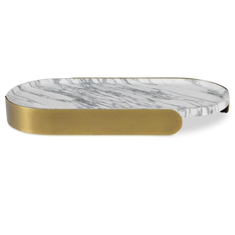 Lozenge Tray - Arabescato Marble by Uttermost