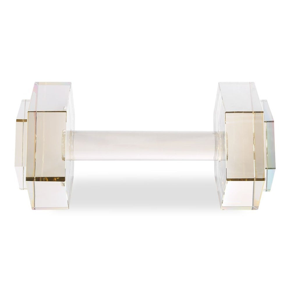 Dumbbell Sculpture in Crystal by Uttermost