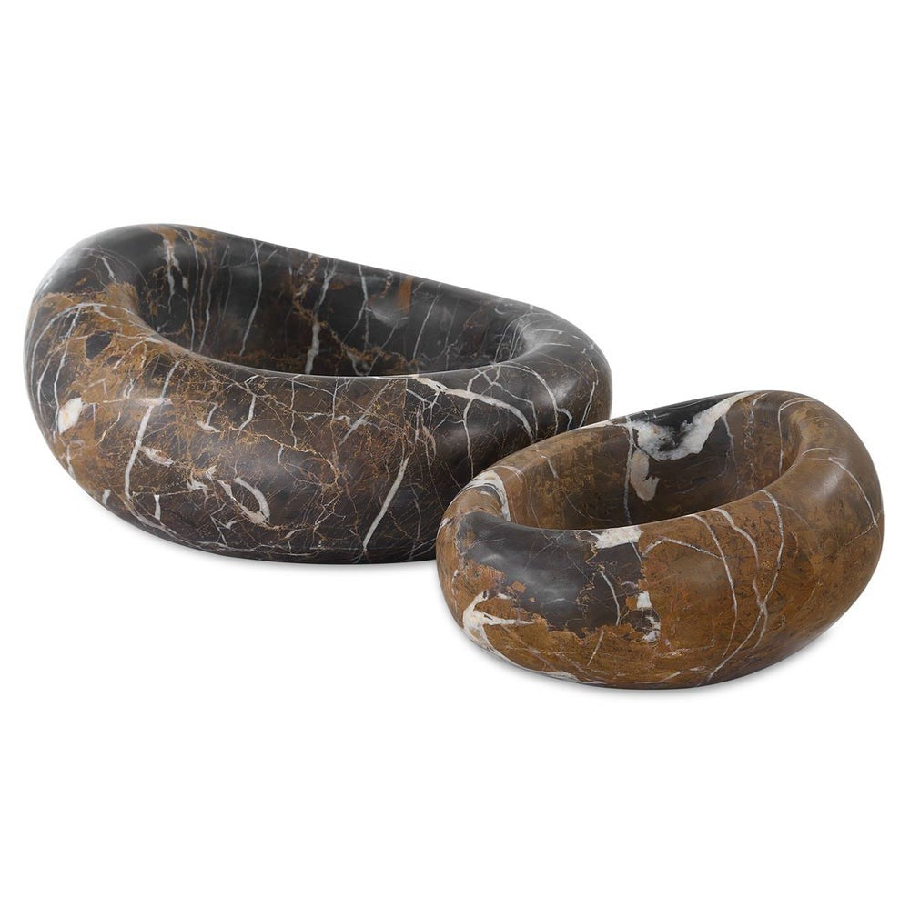 Swaddle Bowls in Michelangelo Marble Set of 2 by Uttermost