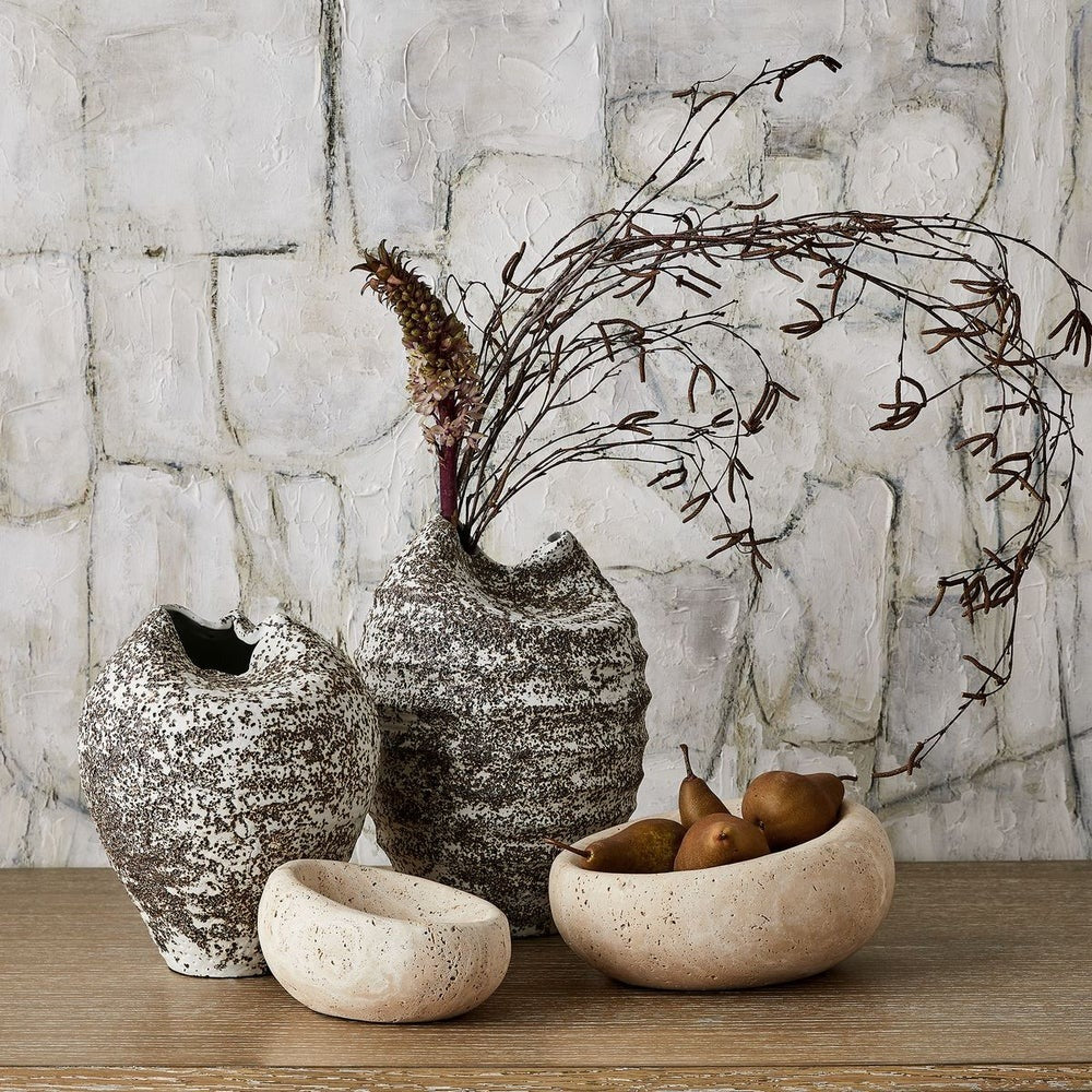 Swaddle Bowls in Travertine Set of 2 by Uttermost
