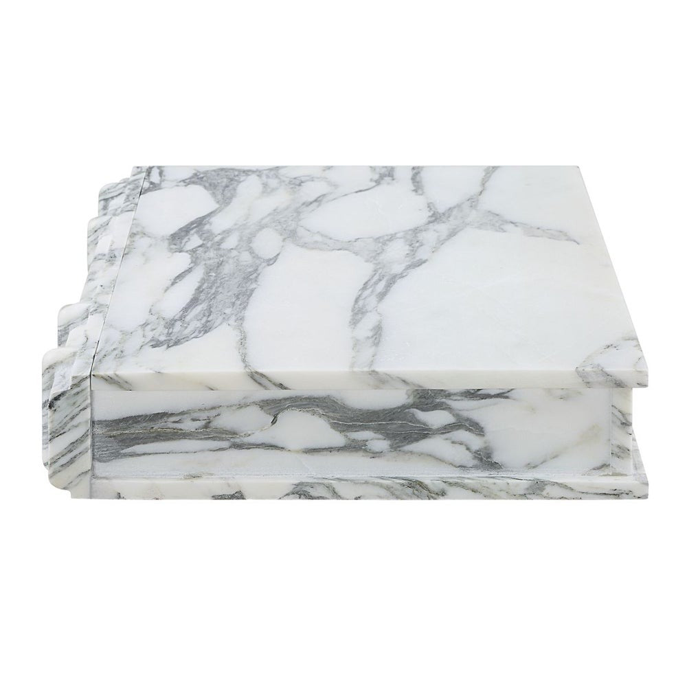 Novel Box in Arabescato Marble Small by Uttermost