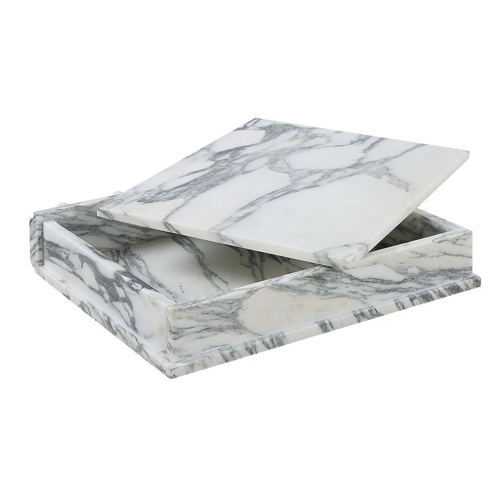 Novel Box in Arabescato Marble Small by Uttermost