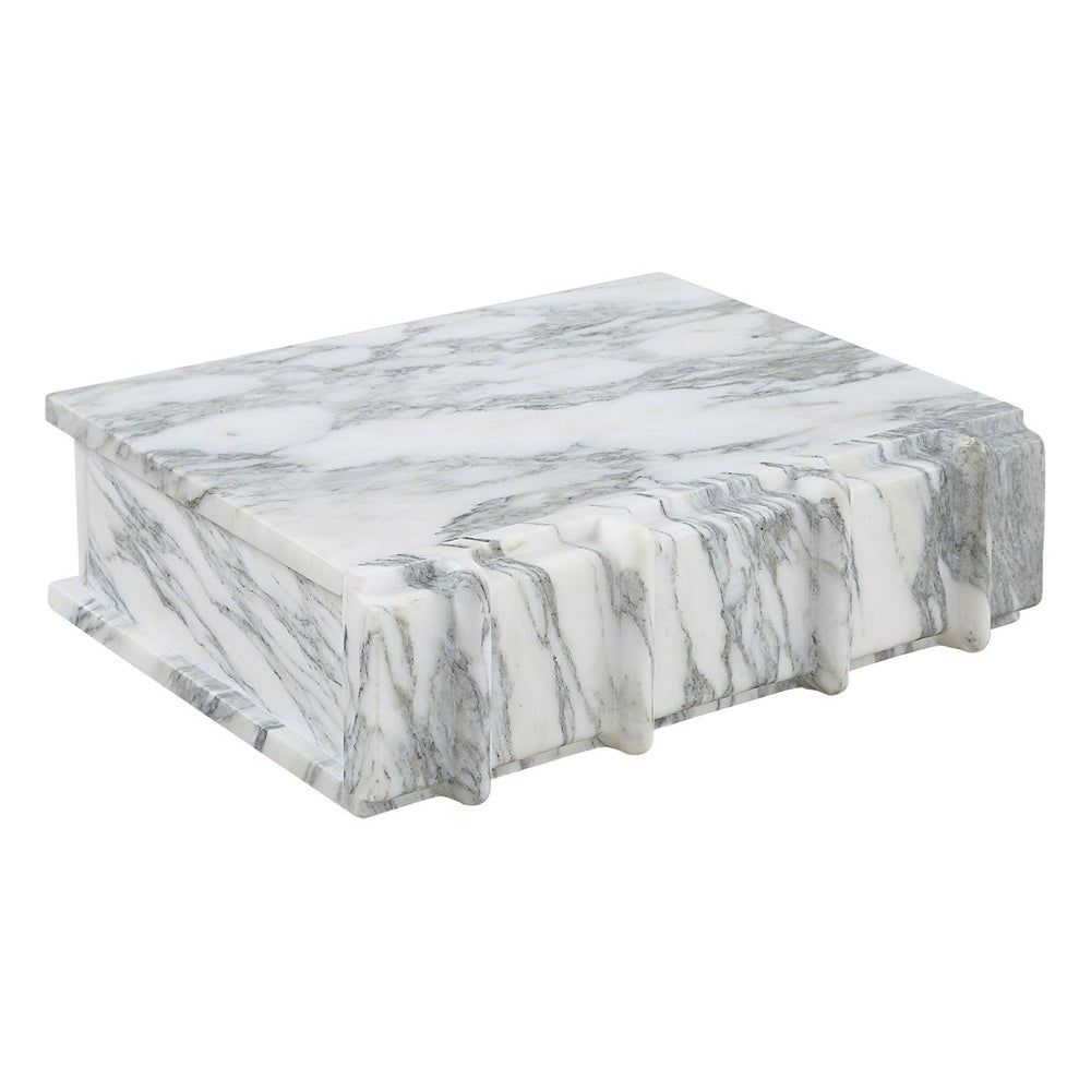 Novel Box in Arabescato Marble Large by Uttermost