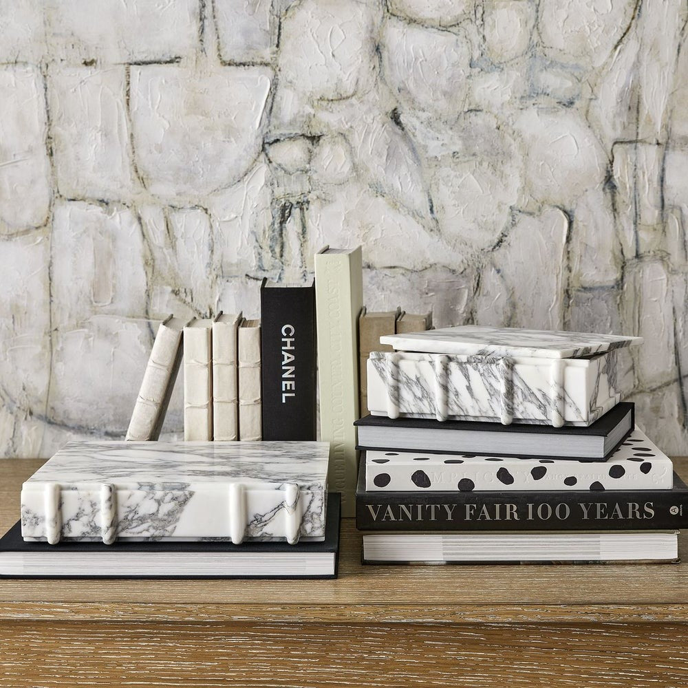 Novel Box in Arabescato Marble Large by Uttermost