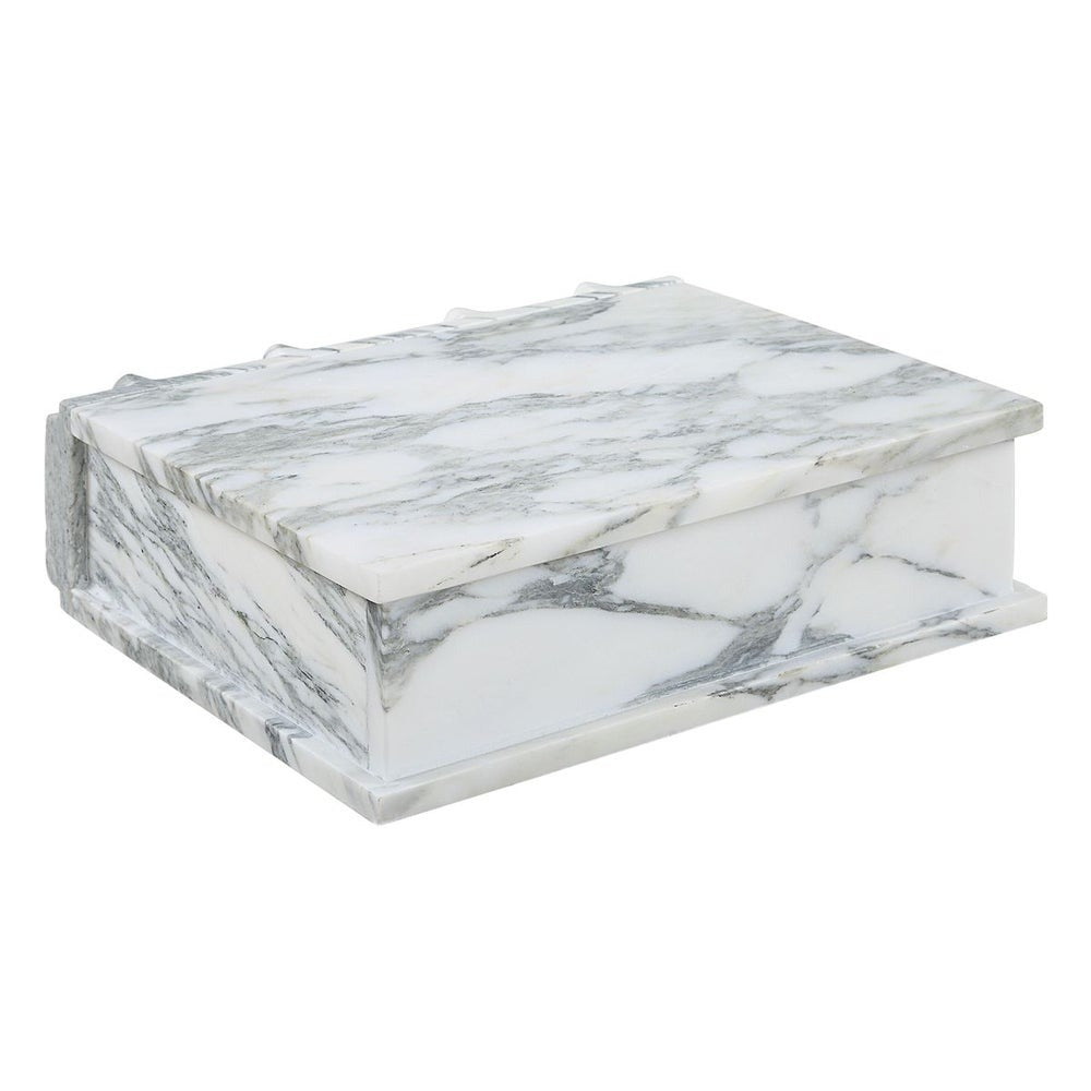 Novel Box in Arabescato Marble Large by Uttermost