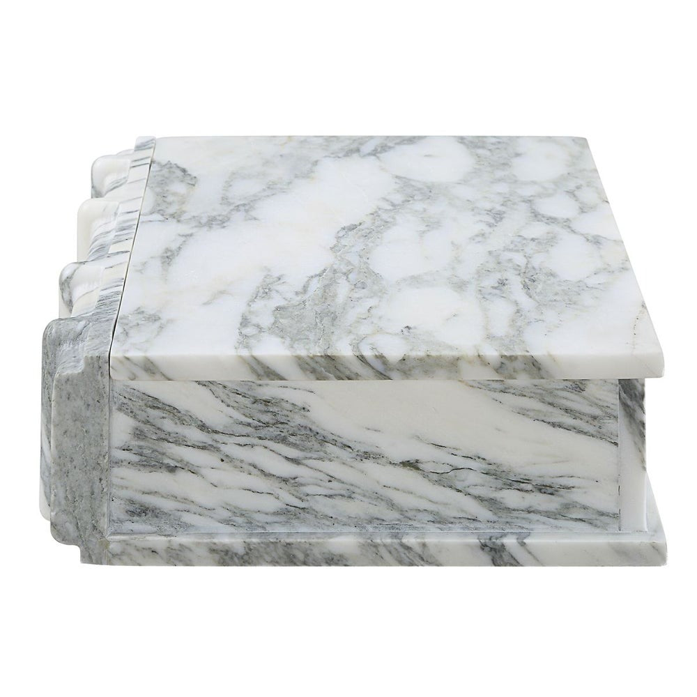 Novel Box in Arabescato Marble Large by Uttermost