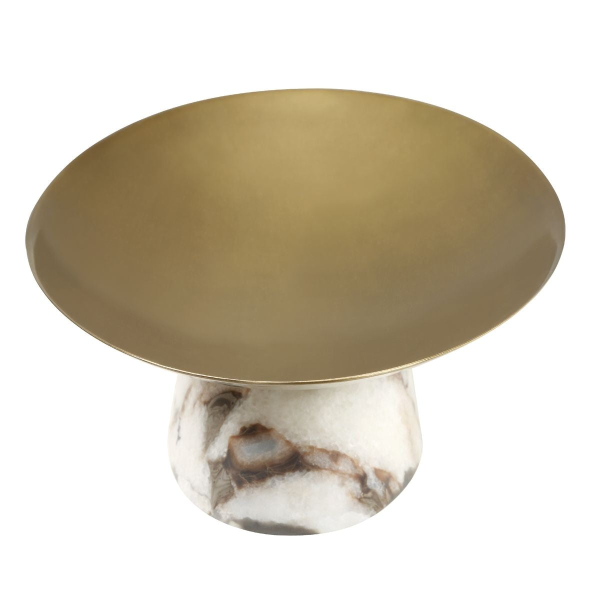 Coup de Grace Low Bowl - White Chocolate Marble by Uttermost