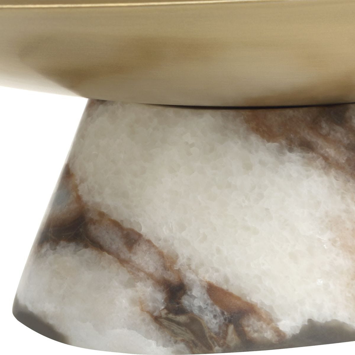 Coup de Grace Low Bowl - White Chocolate Marble by Uttermost