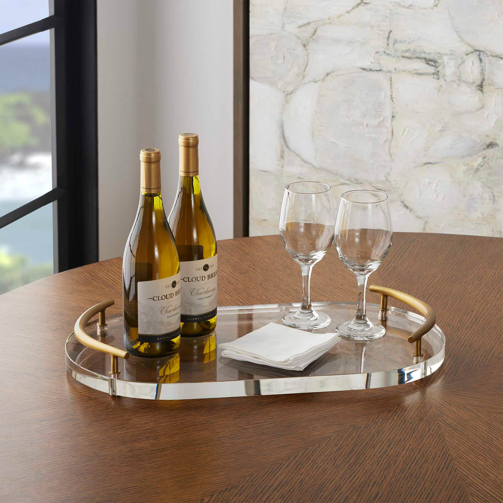 Crystal Clear Tray by Uttermost