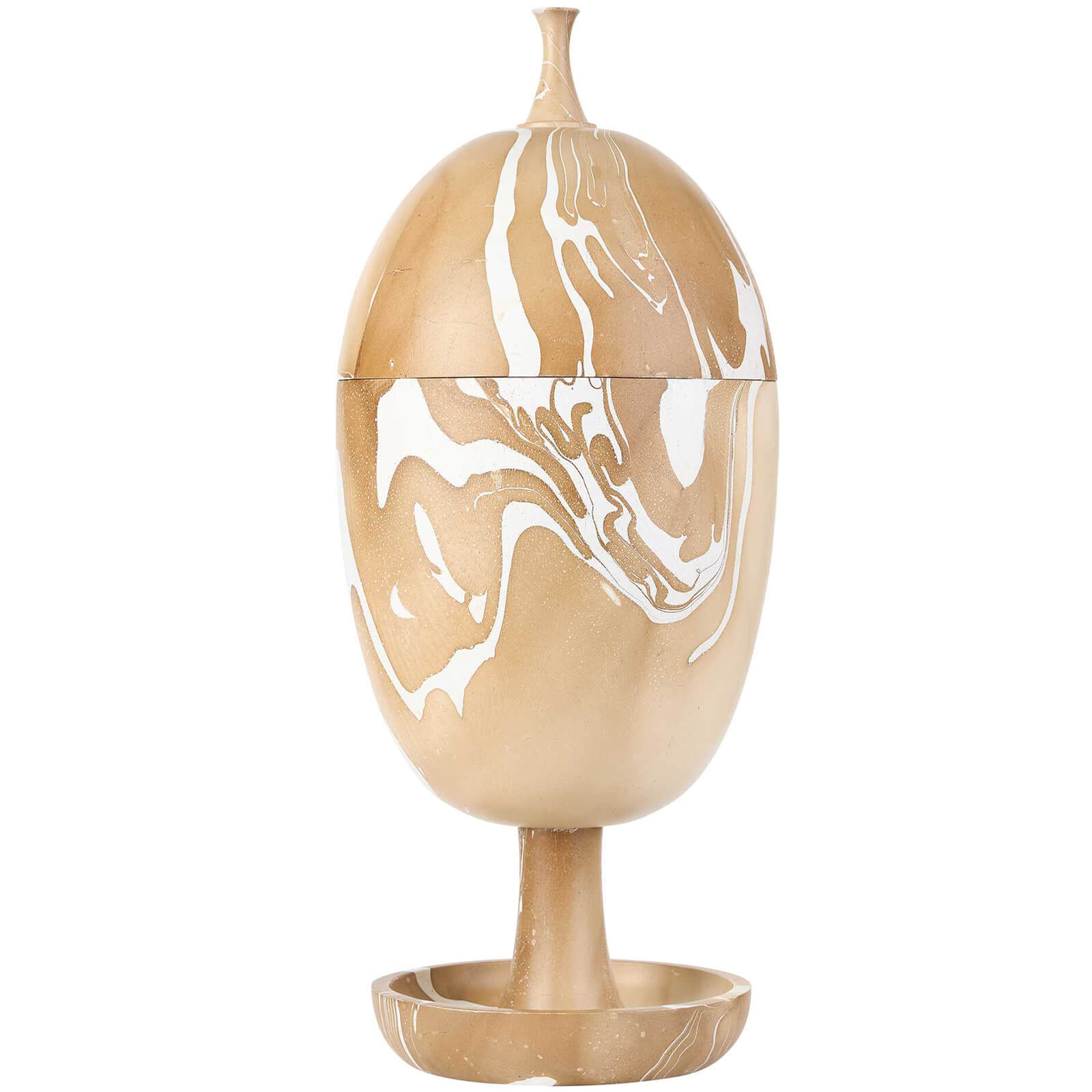 Hadden Hall Urn in Latte Swirl by Uttermost
