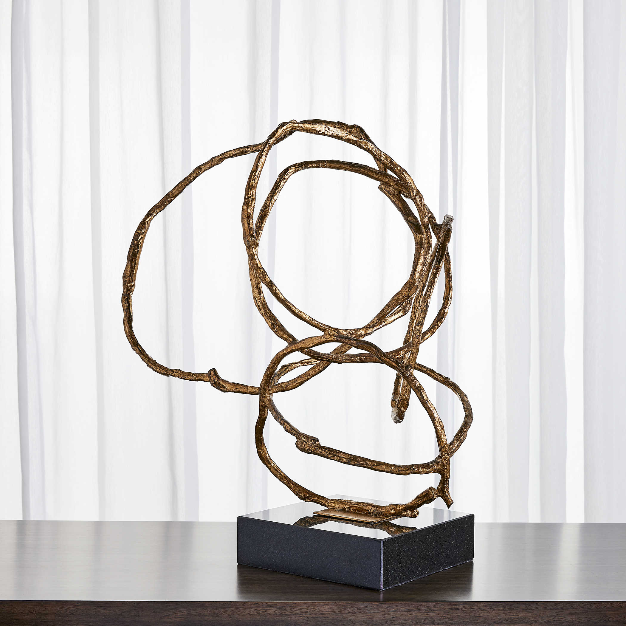 Talya Interlinking Sculpture in Brass by Uttermost