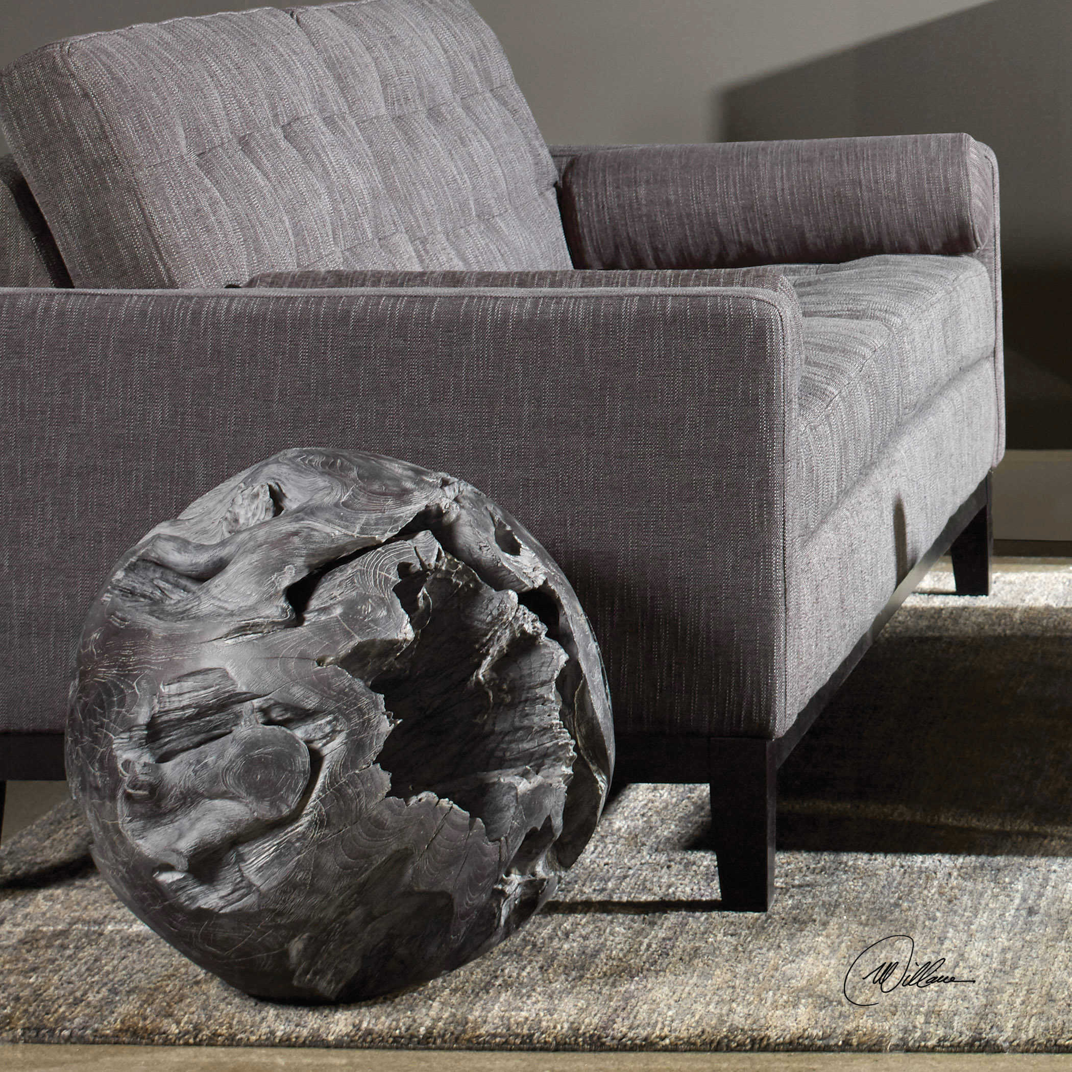 Deco Teak Ball by Uttermost