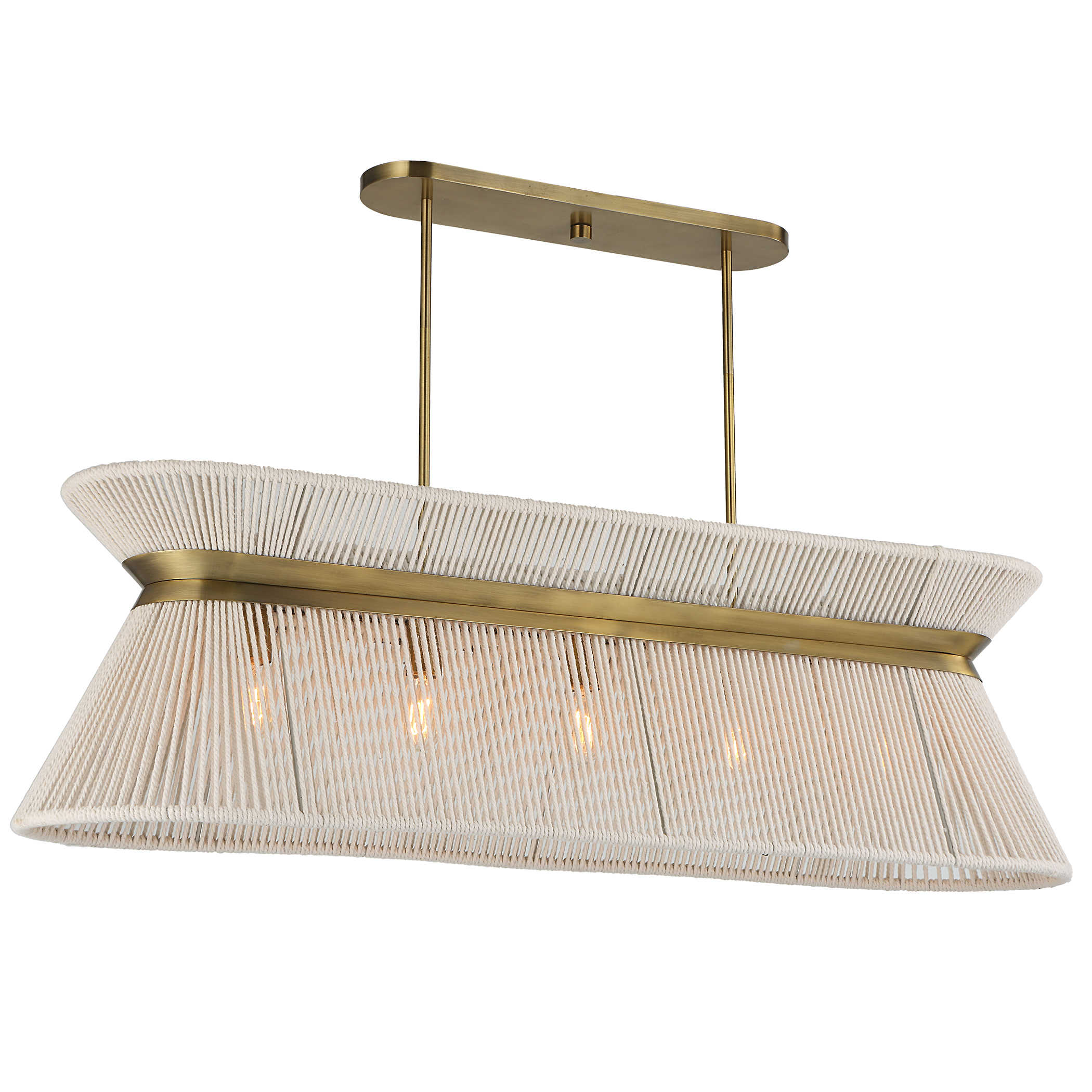 Highly Strung 5 Light Linear Pendant in White by Uttermost