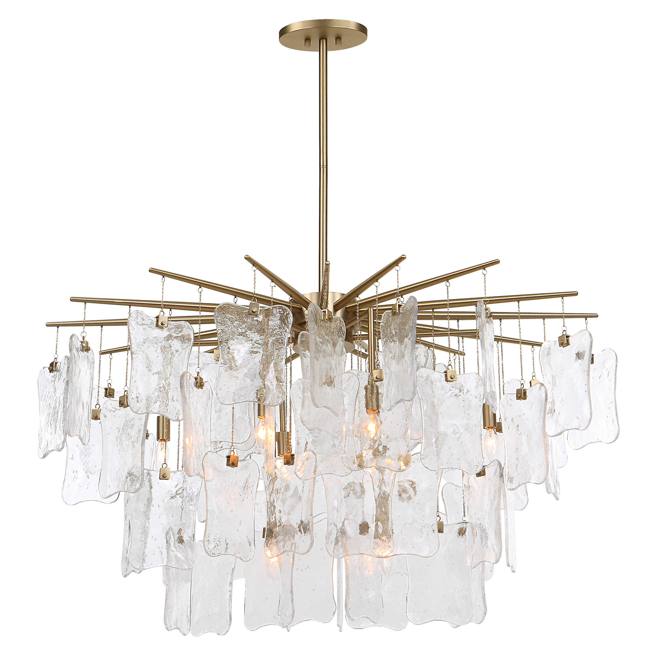 Seeded Shield 8 Light Chandelier by Uttermost