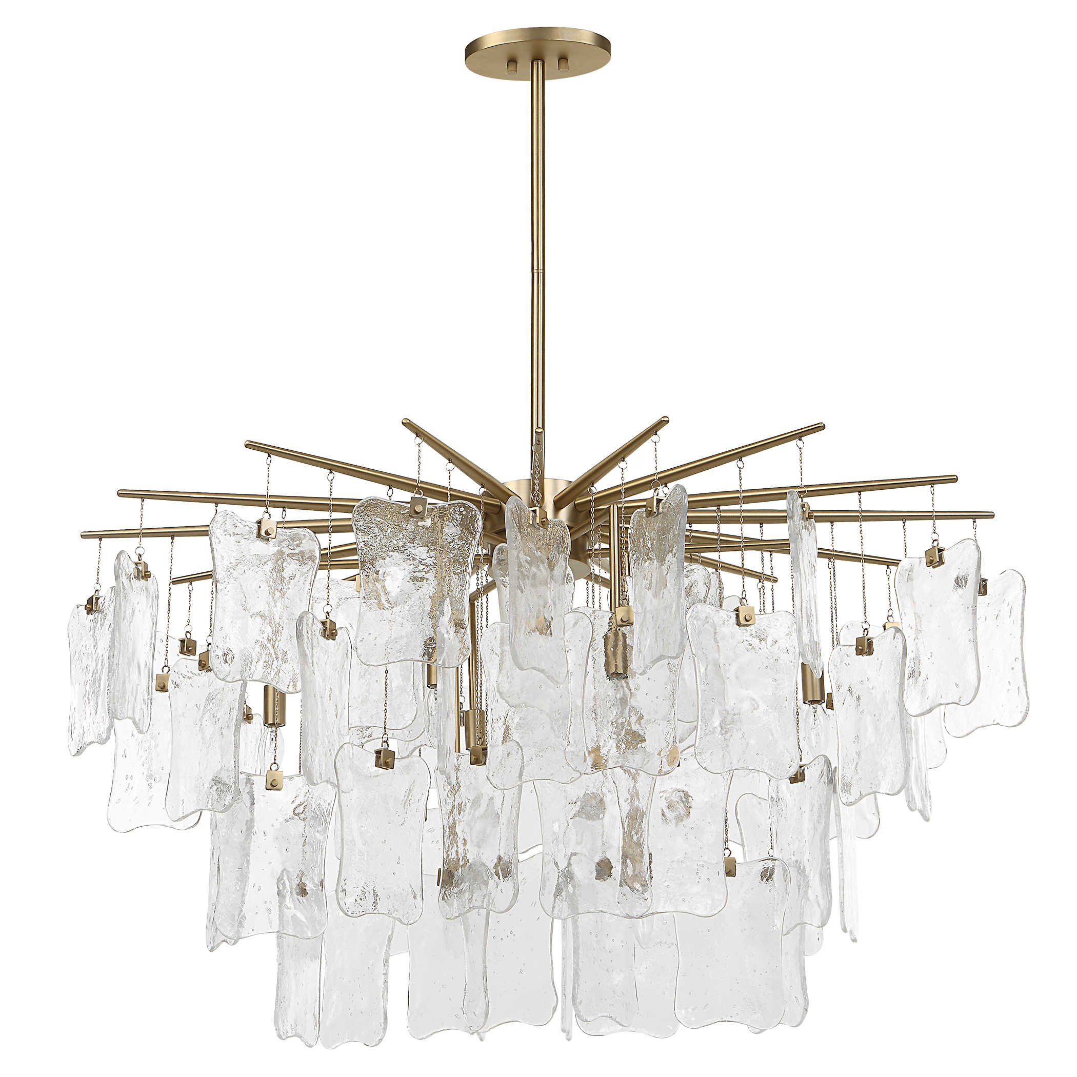 Seeded Shield 8 Light Chandelier by Uttermost