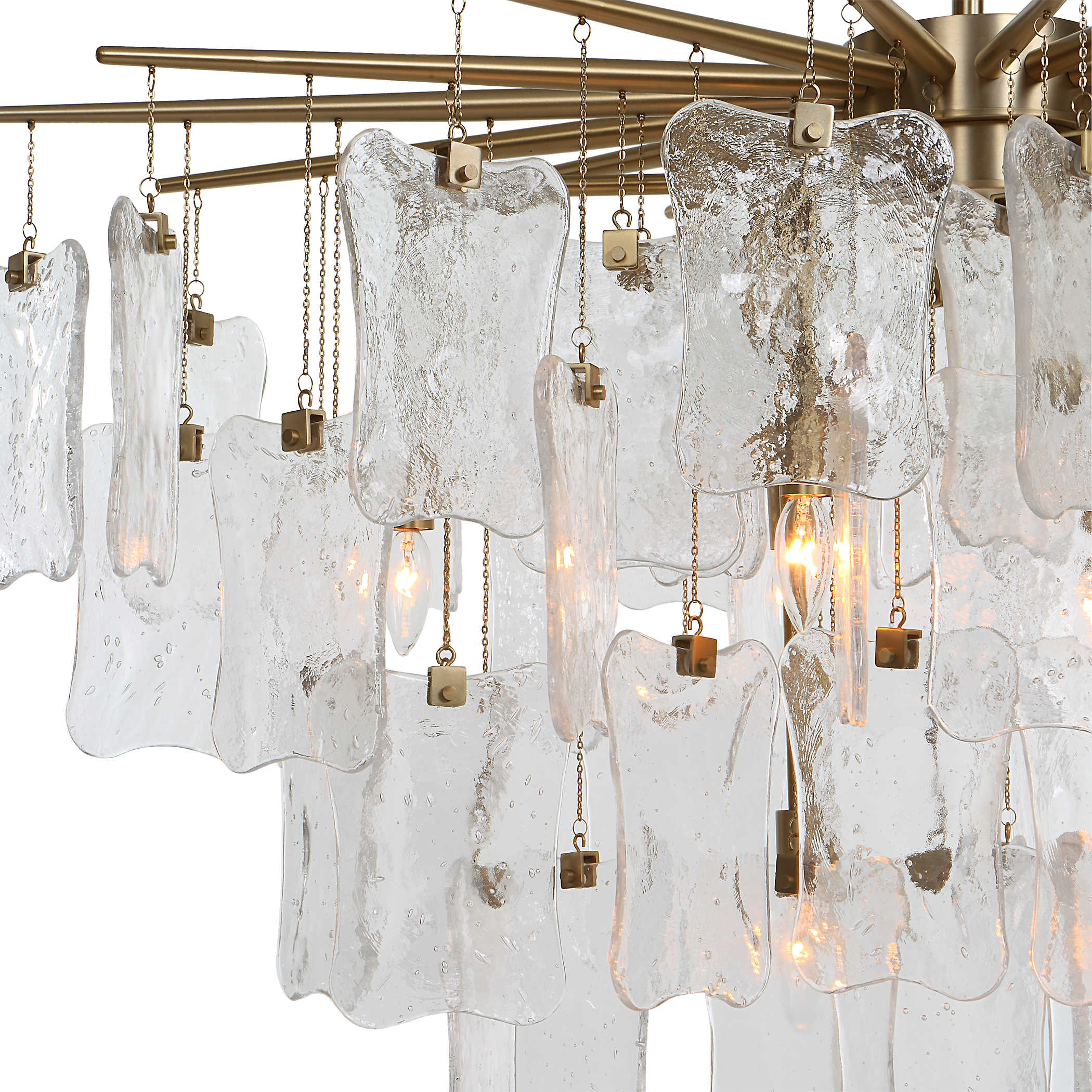 Seeded Shield 8 Light Chandelier by Uttermost