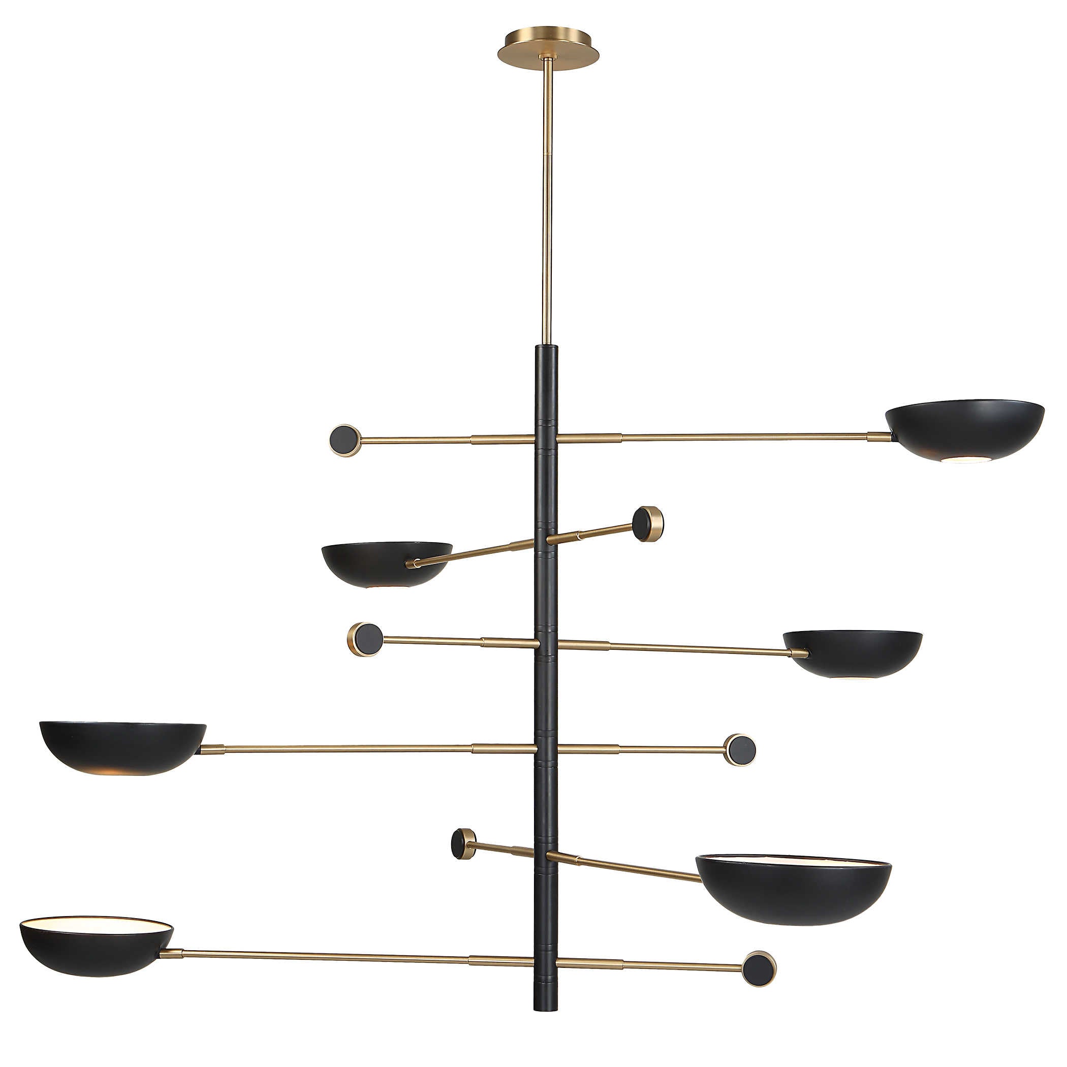 Swinger 6 Light Pendant in Black by Uttermost