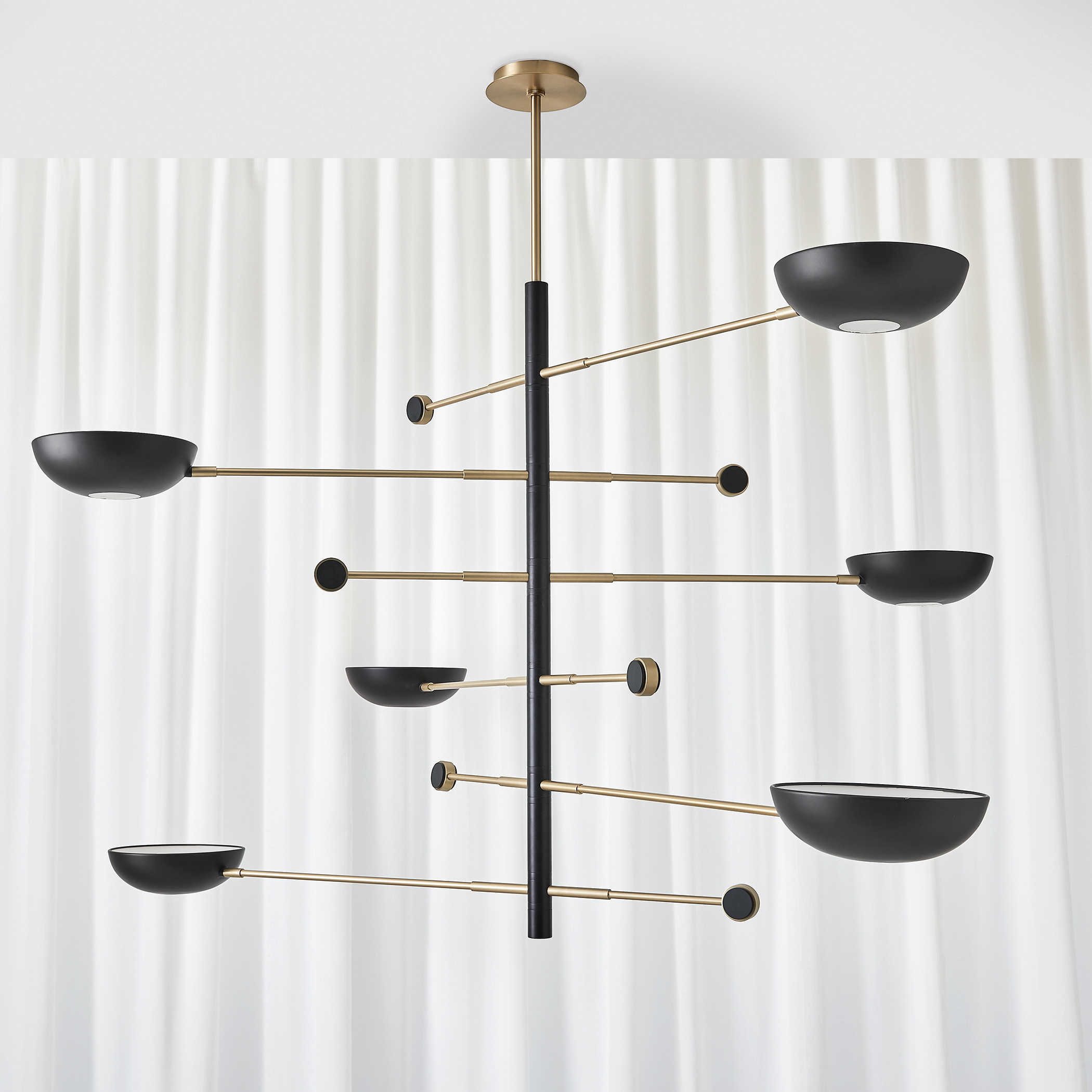 Swinger 6 Light Pendant in Black by Uttermost
