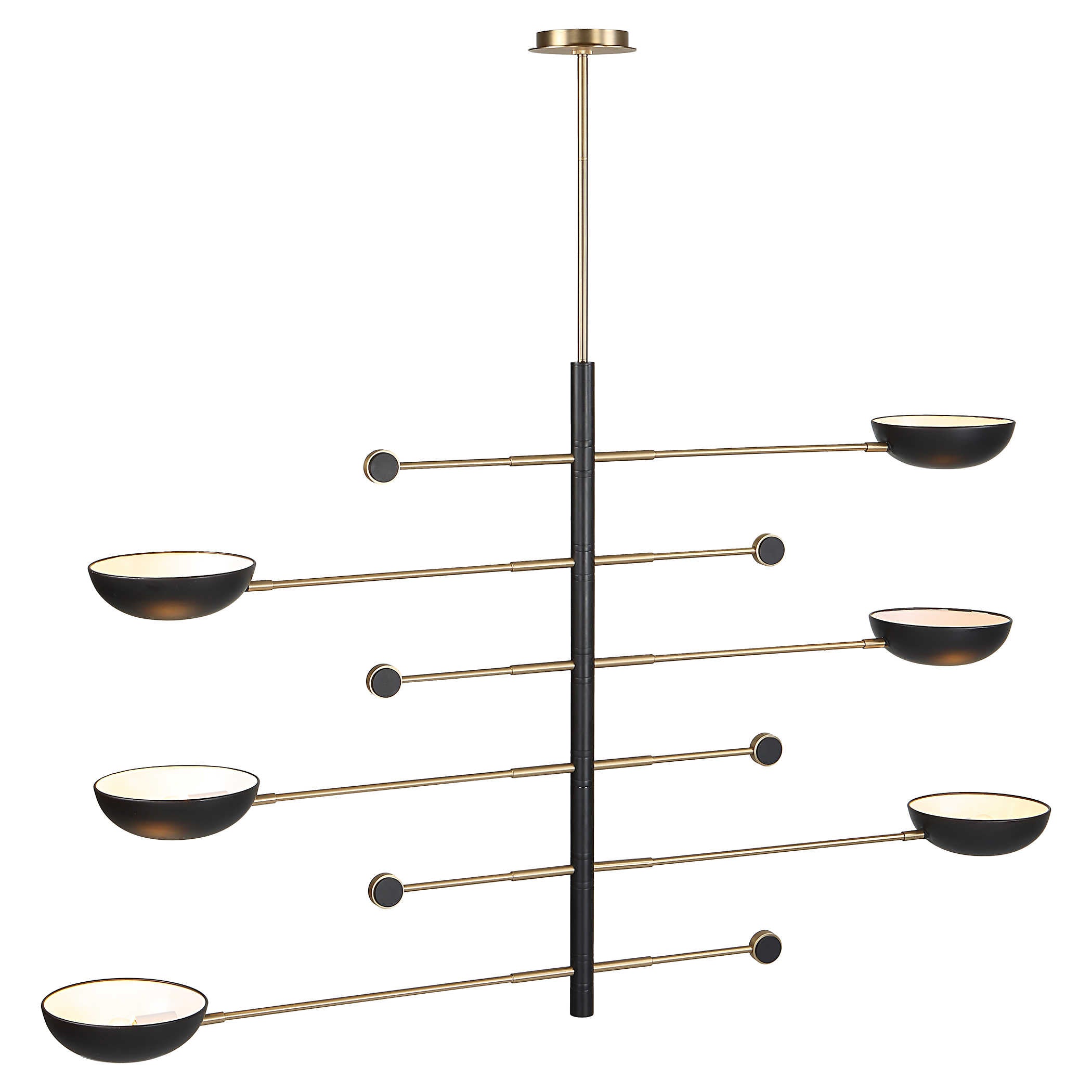 Swinger 6 Light Pendant in Black by Uttermost