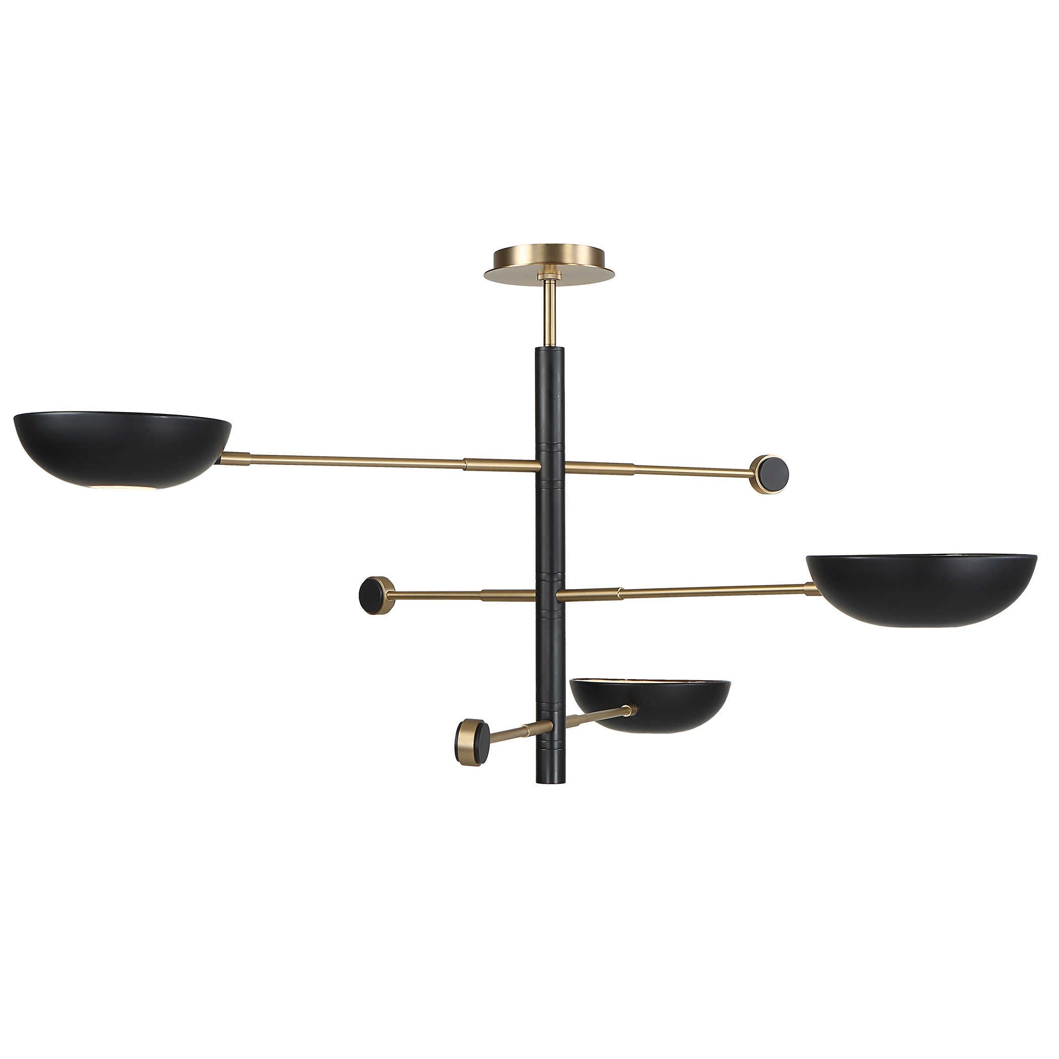 Swinger 3 Light Pendant in Black by Uttermost