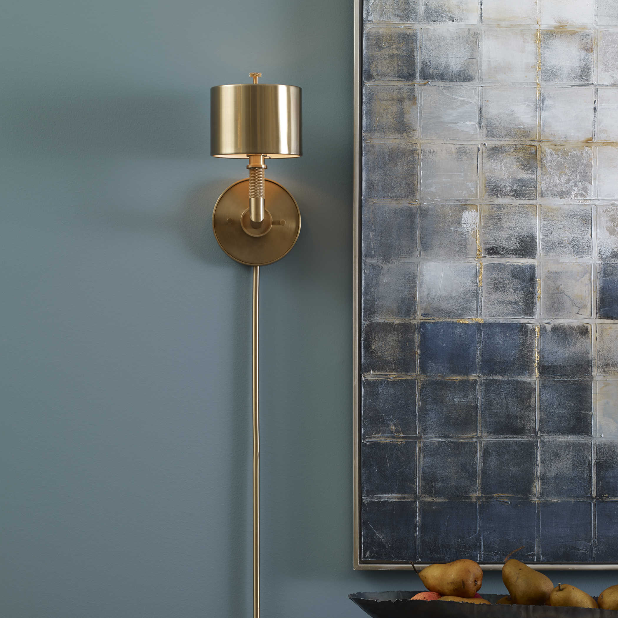 Knurl Wall Light - Brass by Uttermost