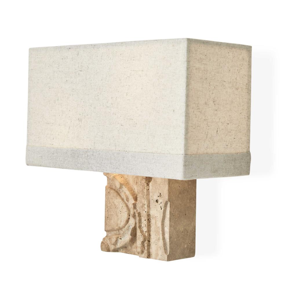 Icon Neutral Travertine Wall Light by Uttermost