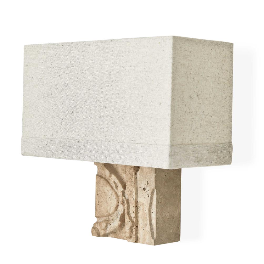 Icon Neutral Travertine Wall Light by Uttermost