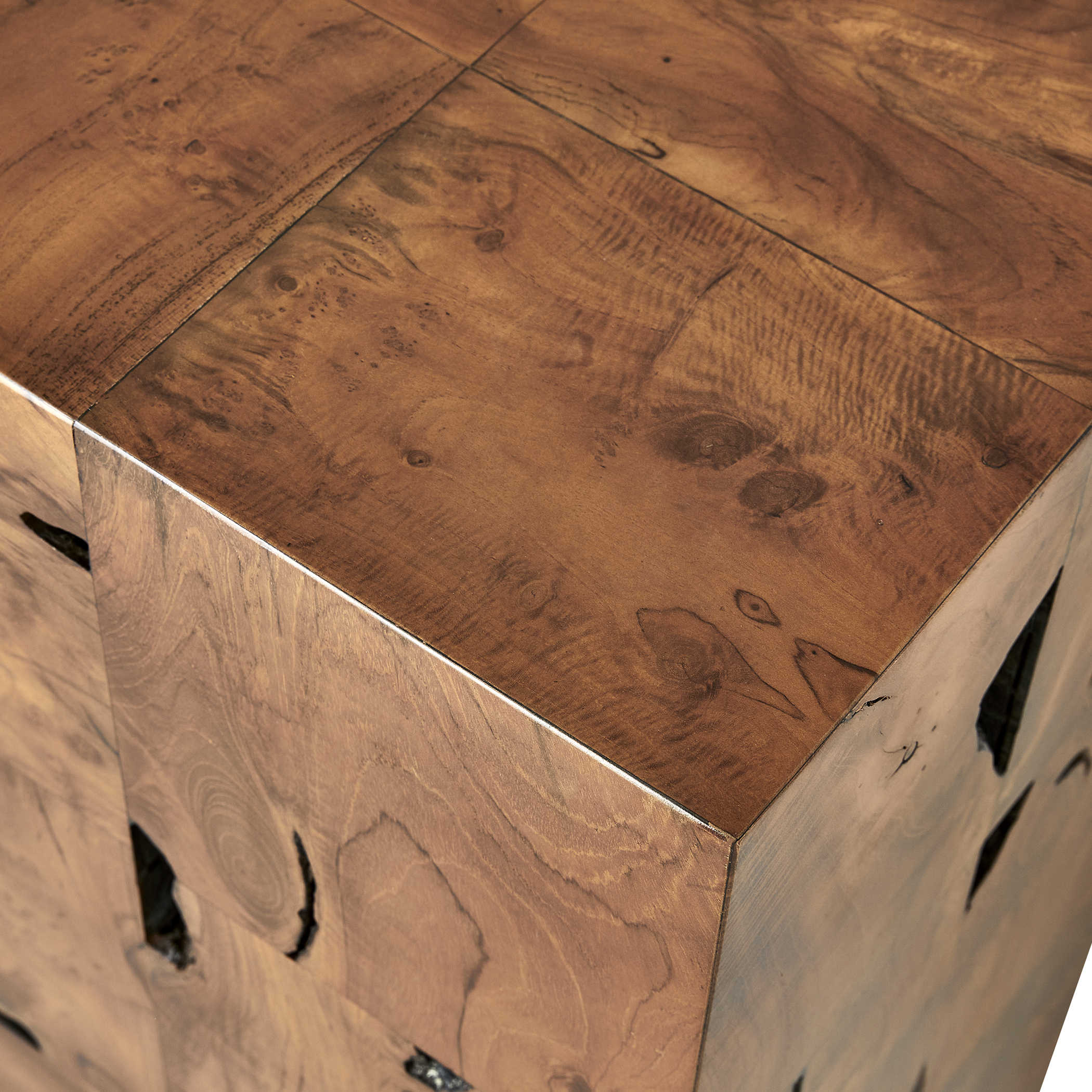 Teak Tac Toe Console Table - Caramel by Uttermost