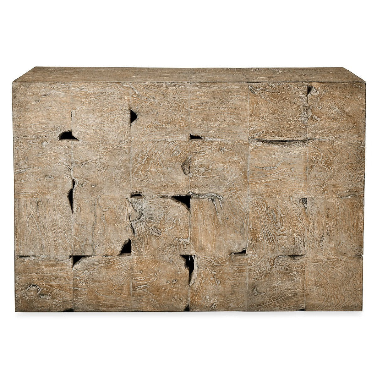 Teak Tac Toe Console Table - Light by Uttermost