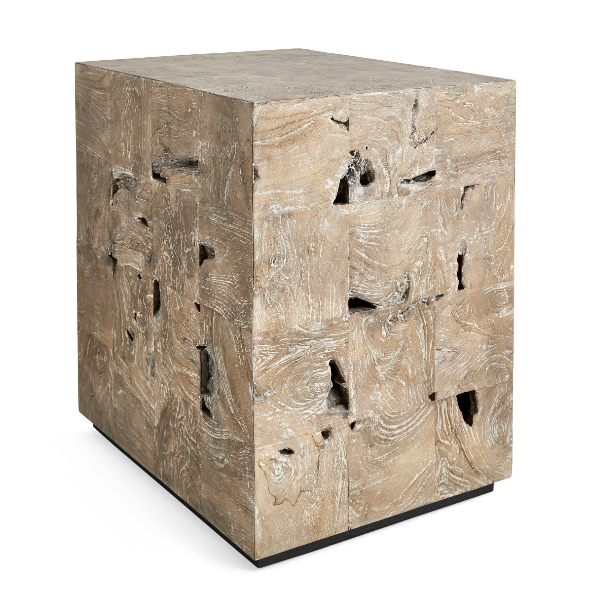 Teak Tac Toe End Table - Light by Uttermost