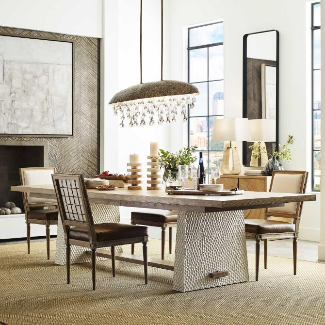 Hewn Trestle Extending Dining Table by Uttermost